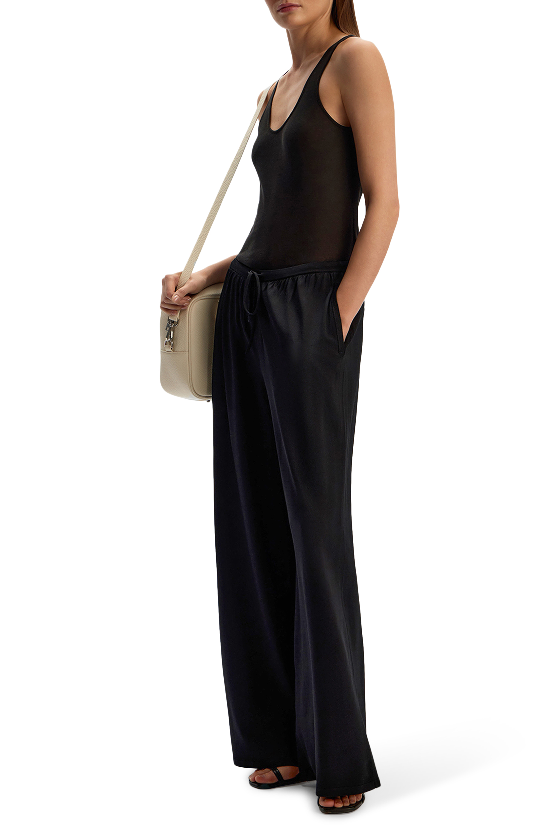 بلوزة بلا أكمام قطن شفاف