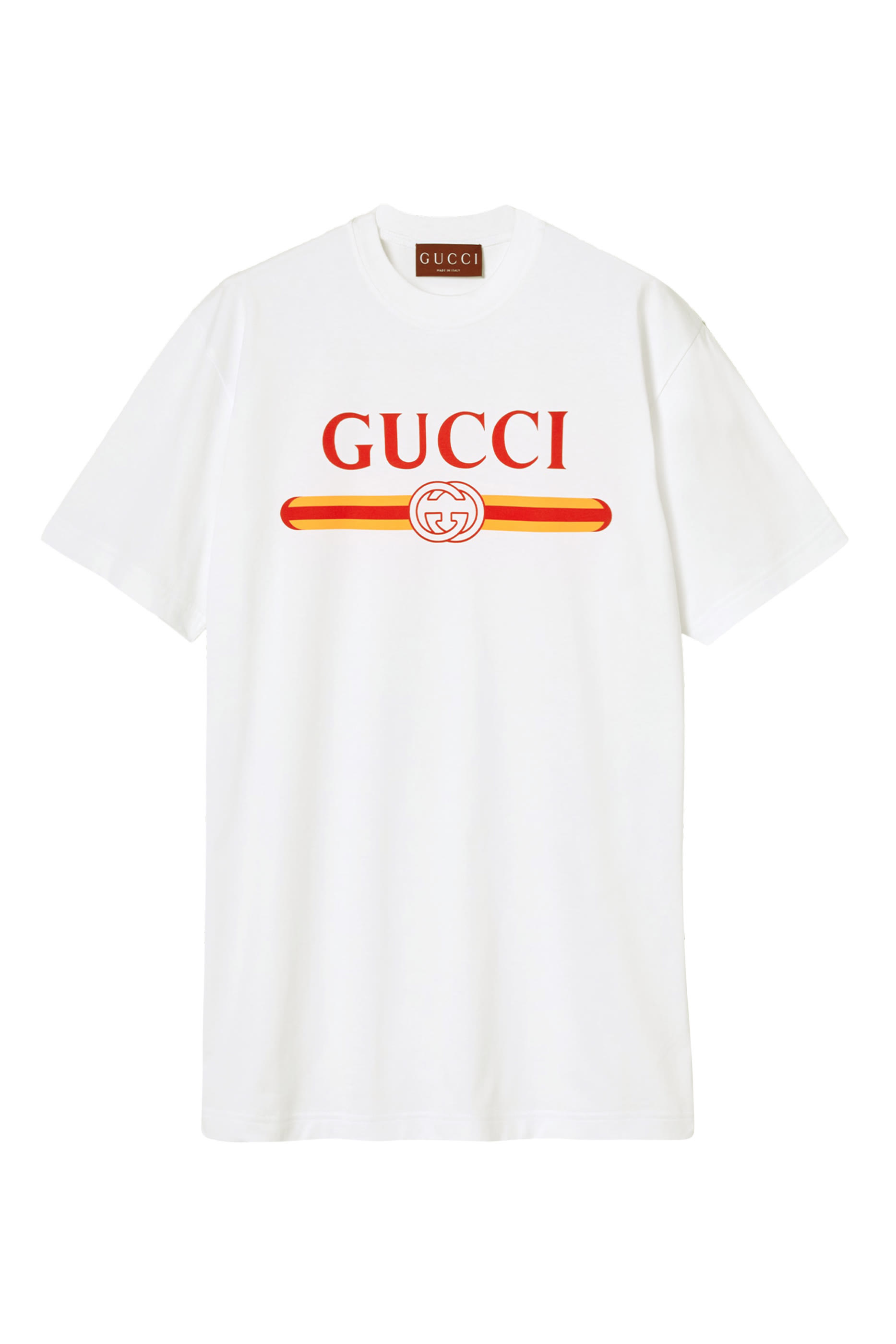 تيشيرت بطبعات شعار الماركة قطن جرسيه