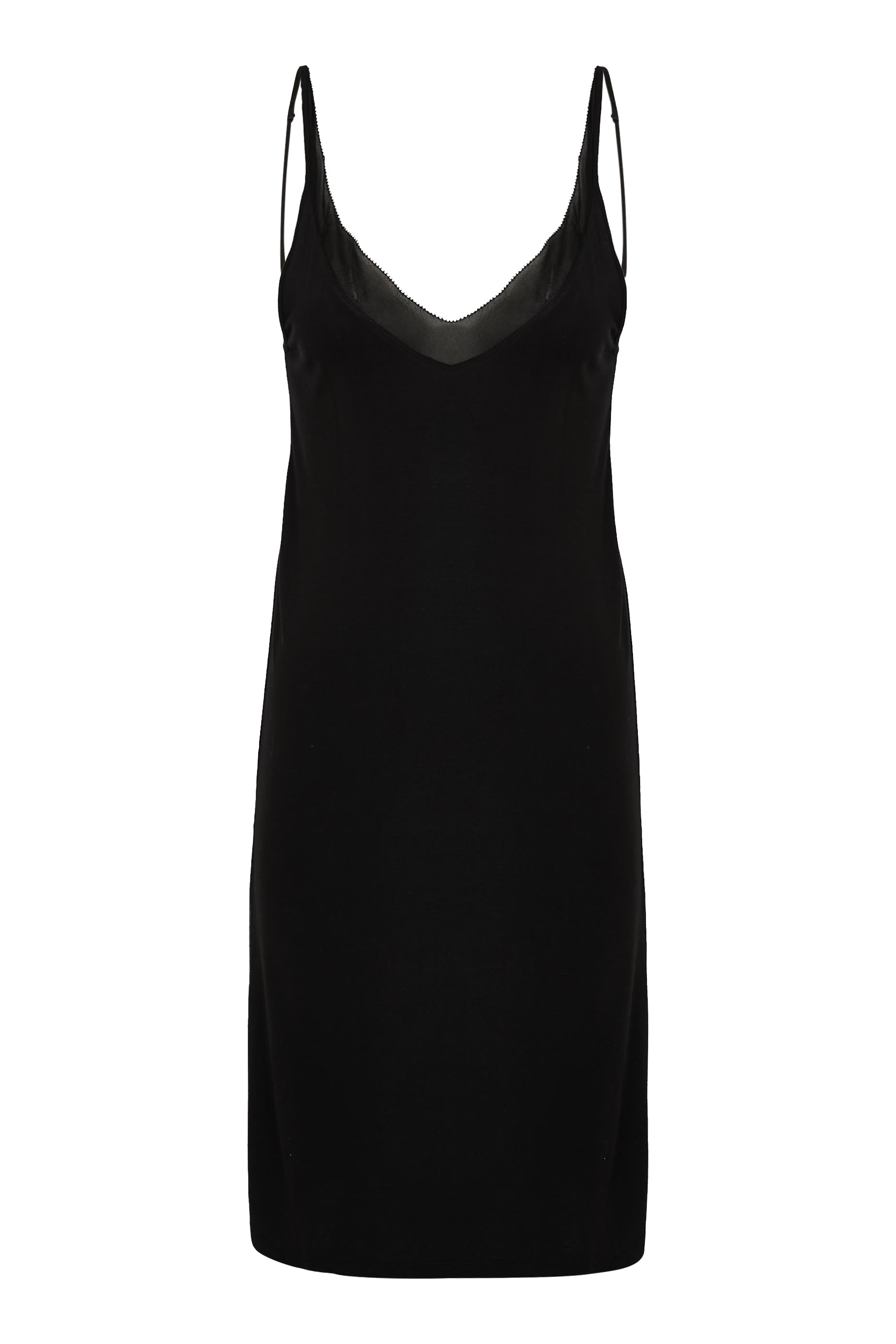 فستان نوم بحافة شيفون جيرسيه