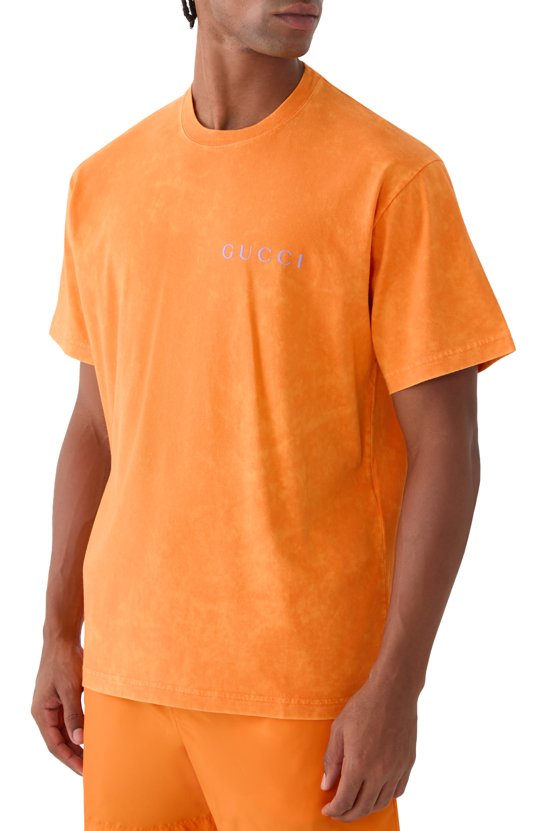 تيشيرت بشعار الماركة قطن جرسيه