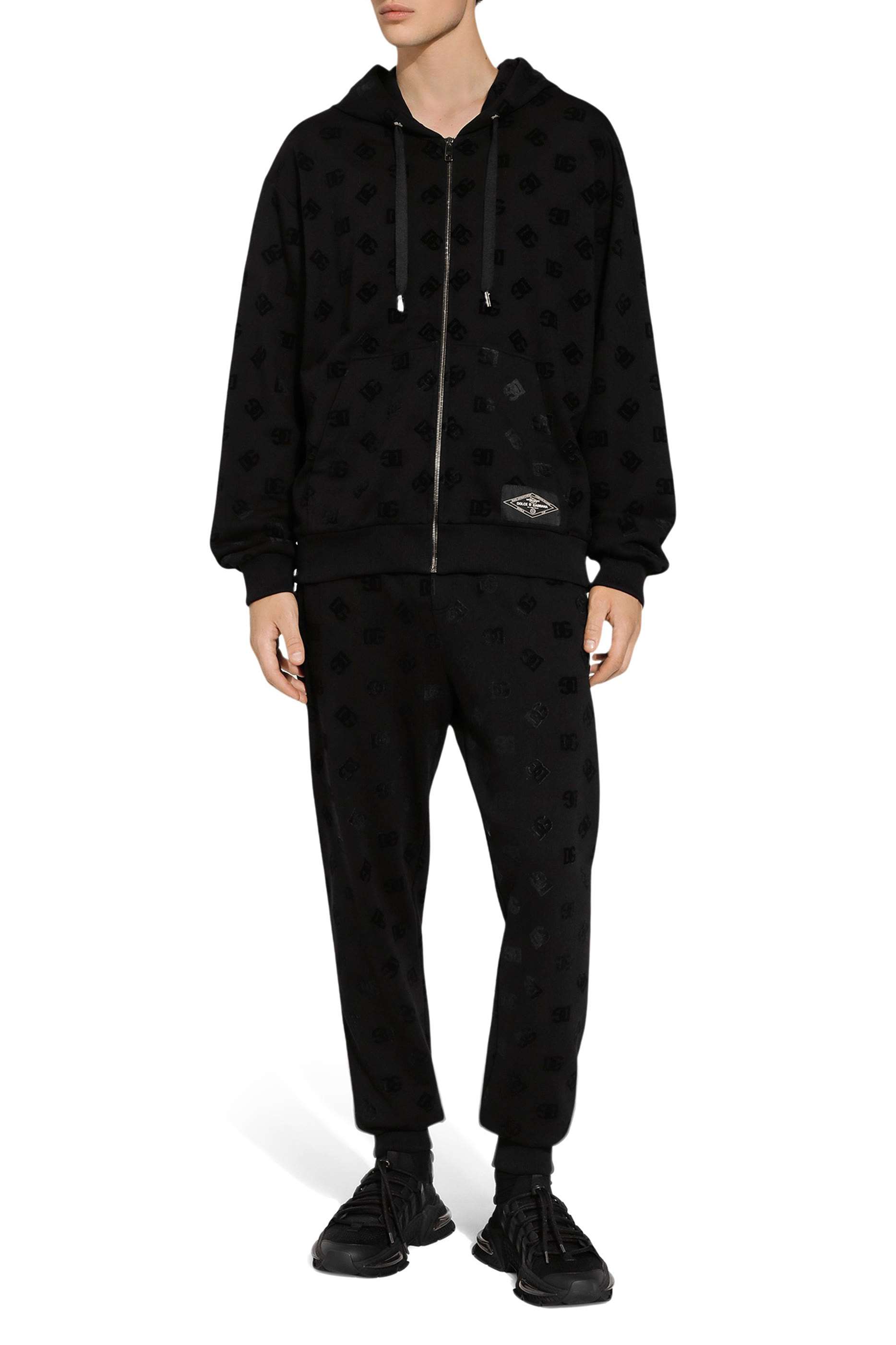 هودي بسحاب ونقشة شعار الماركة بالكامل