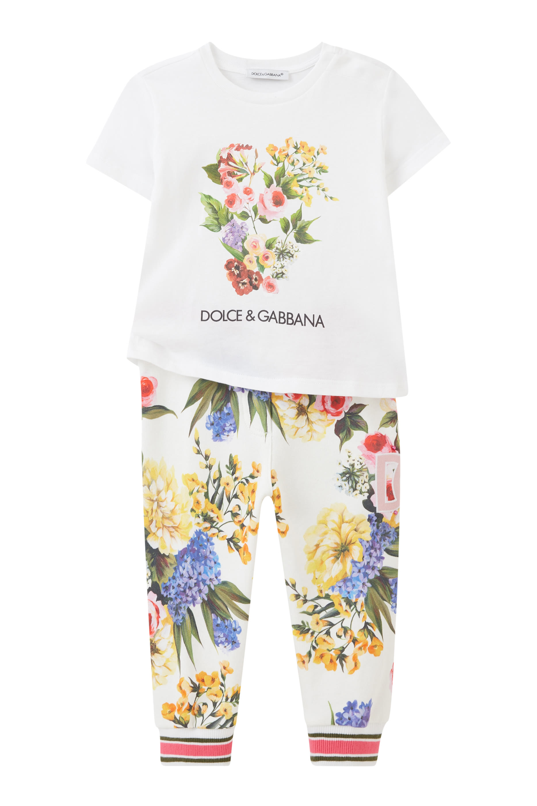 تيشيرت قطن بطبعات زهور للأطفال