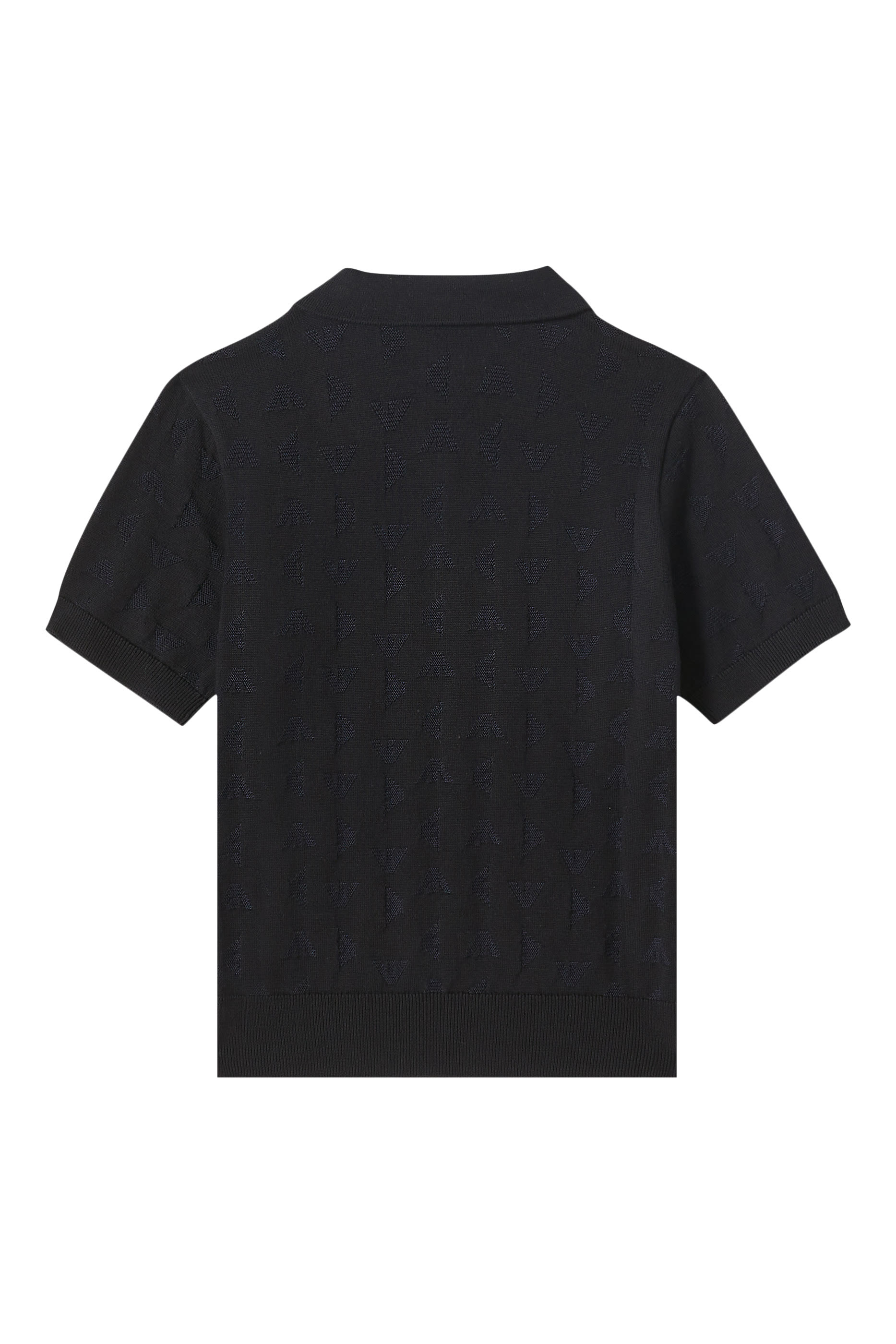 قميص بولو منسوج بشعار الماركة للأطفال