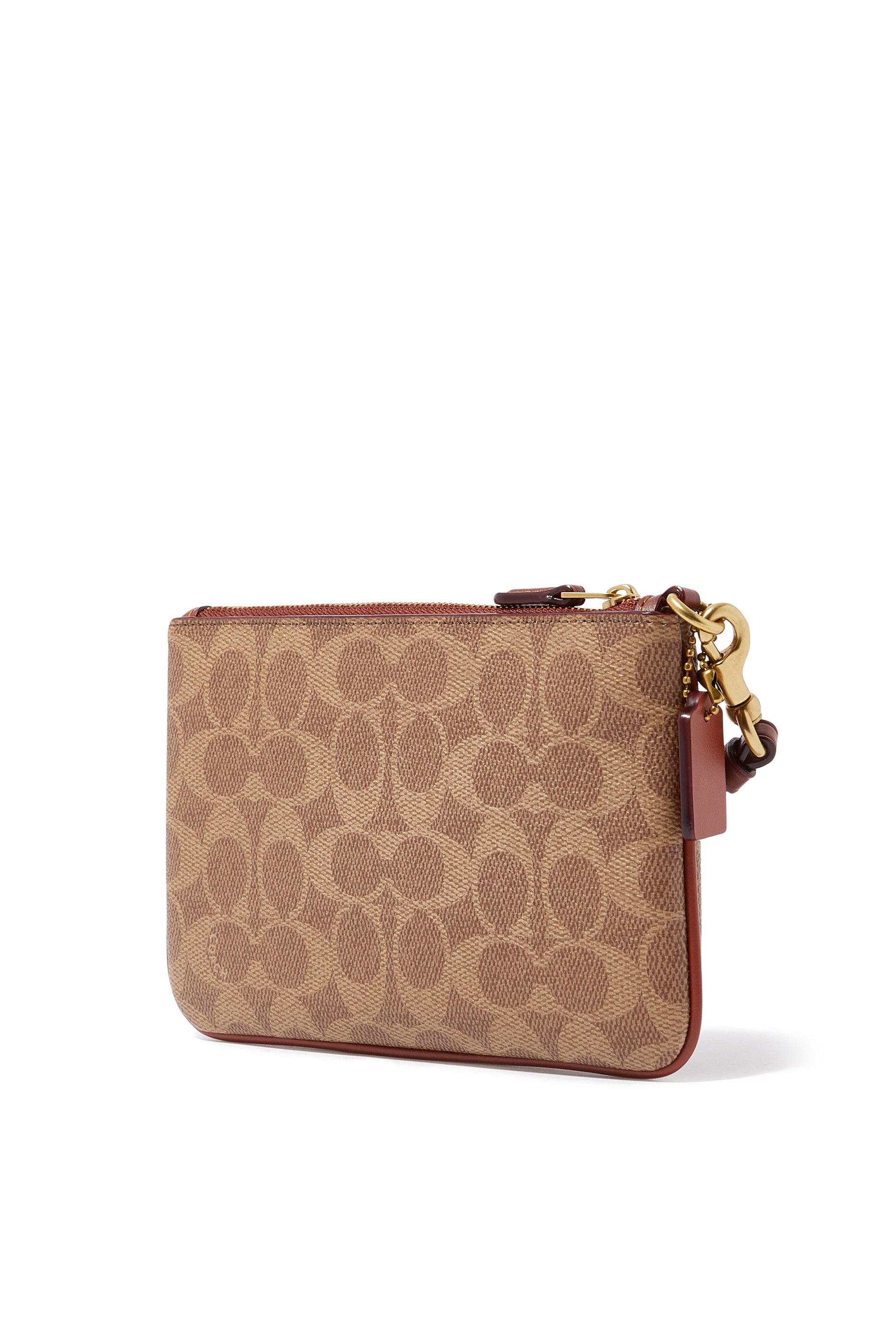 حقيبة صغيرة بسوار معصم قماش قنب بشعار الماركة