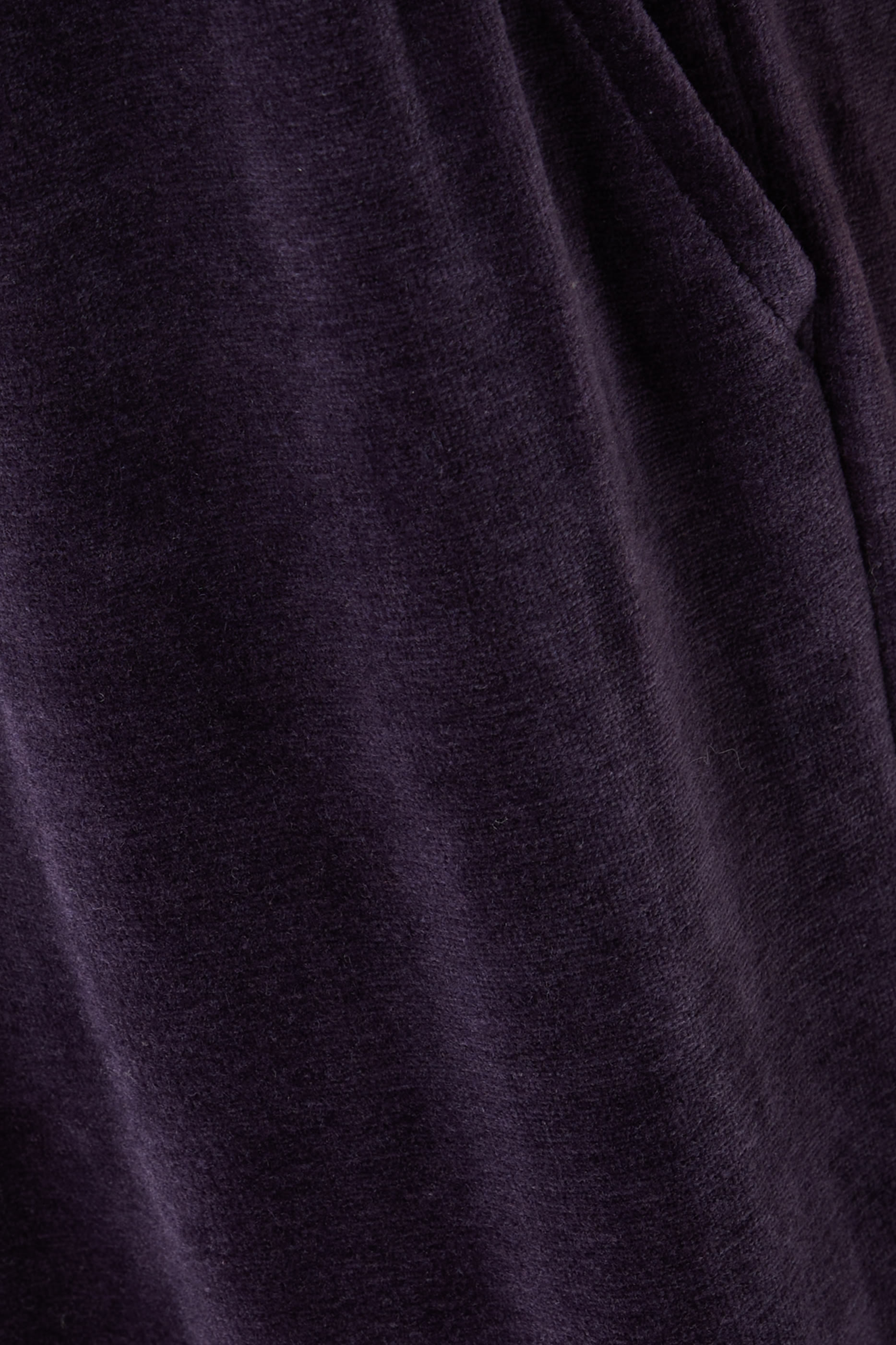 بنطال مريح بقصة ساق واسعة نسيج مخمل