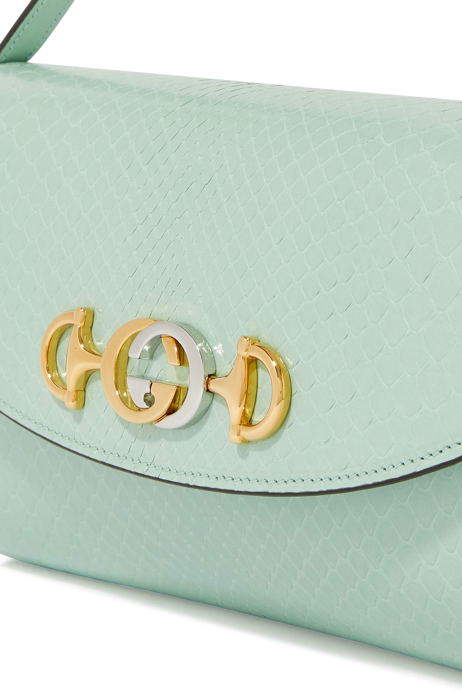 حقيبة زومي جلد بحلية لجام الحصان