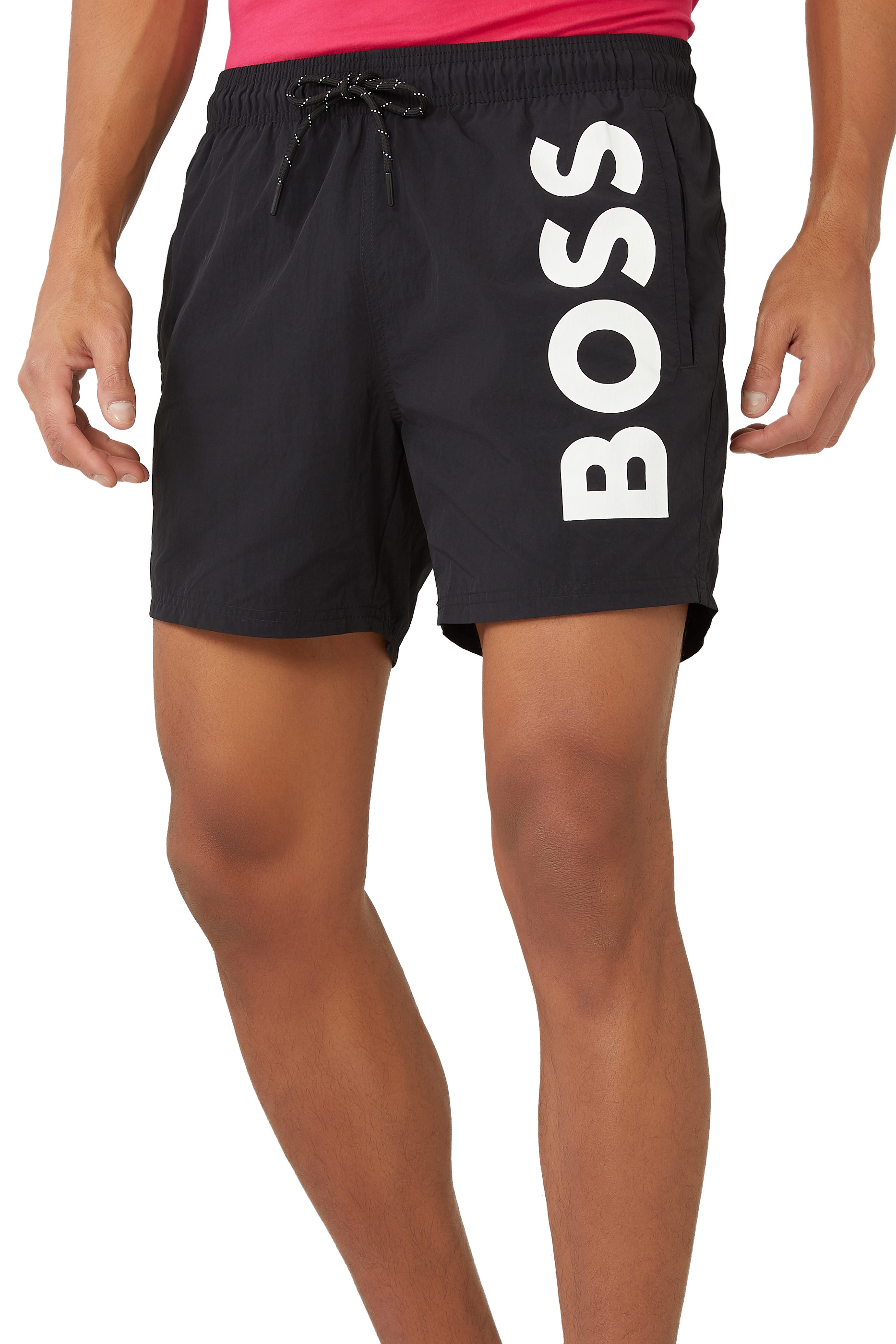 Quick-Drying Logo Swim Shorts
