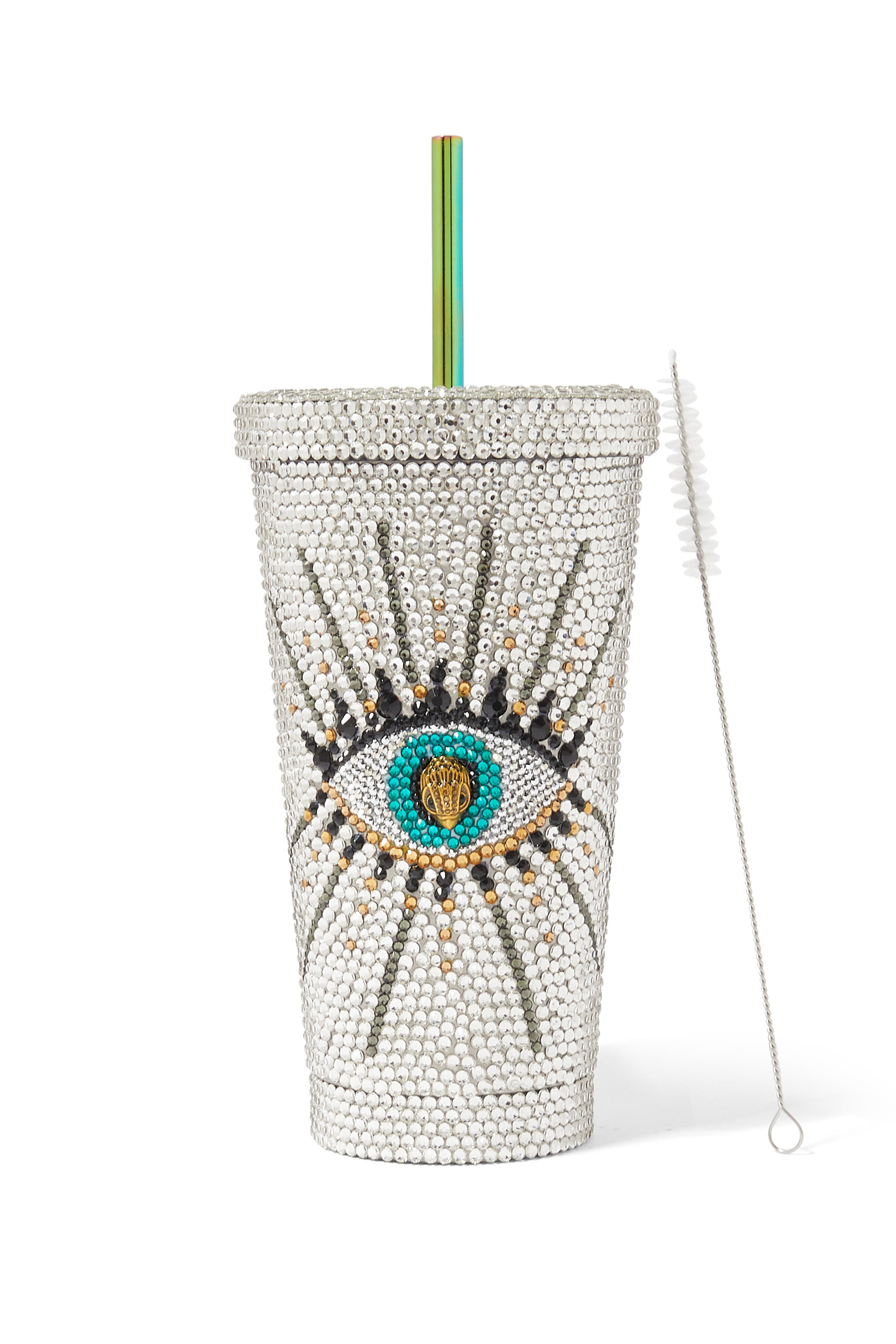 كوب مزين بالكريستال وقلوب