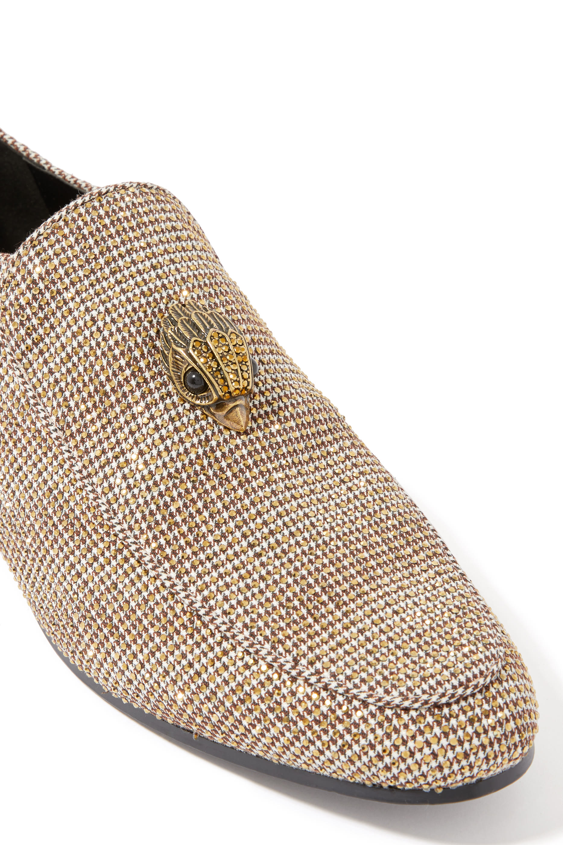 حذاء هيو سهل الإرتداء بنقشة هيرنغ بون وشعار الماركة