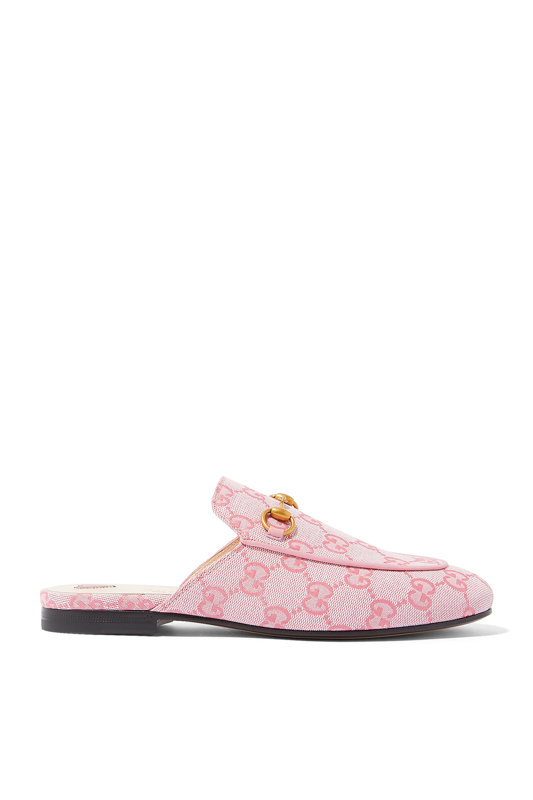 حذاء برينستاون مفتوح من الخلف قماش قنب بشعار GG