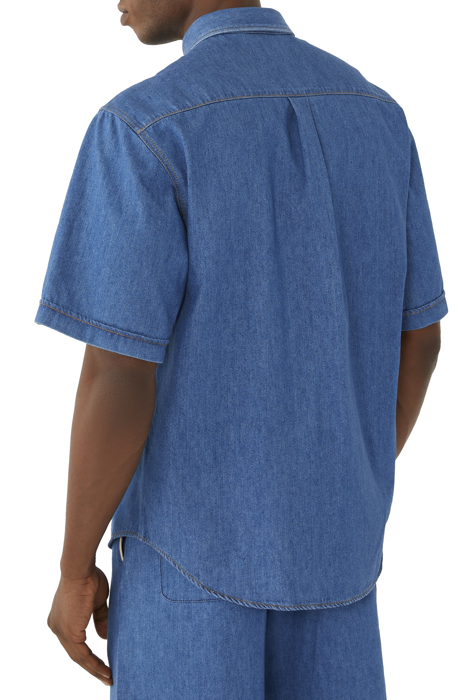 قميص دنيم بنقشة دب