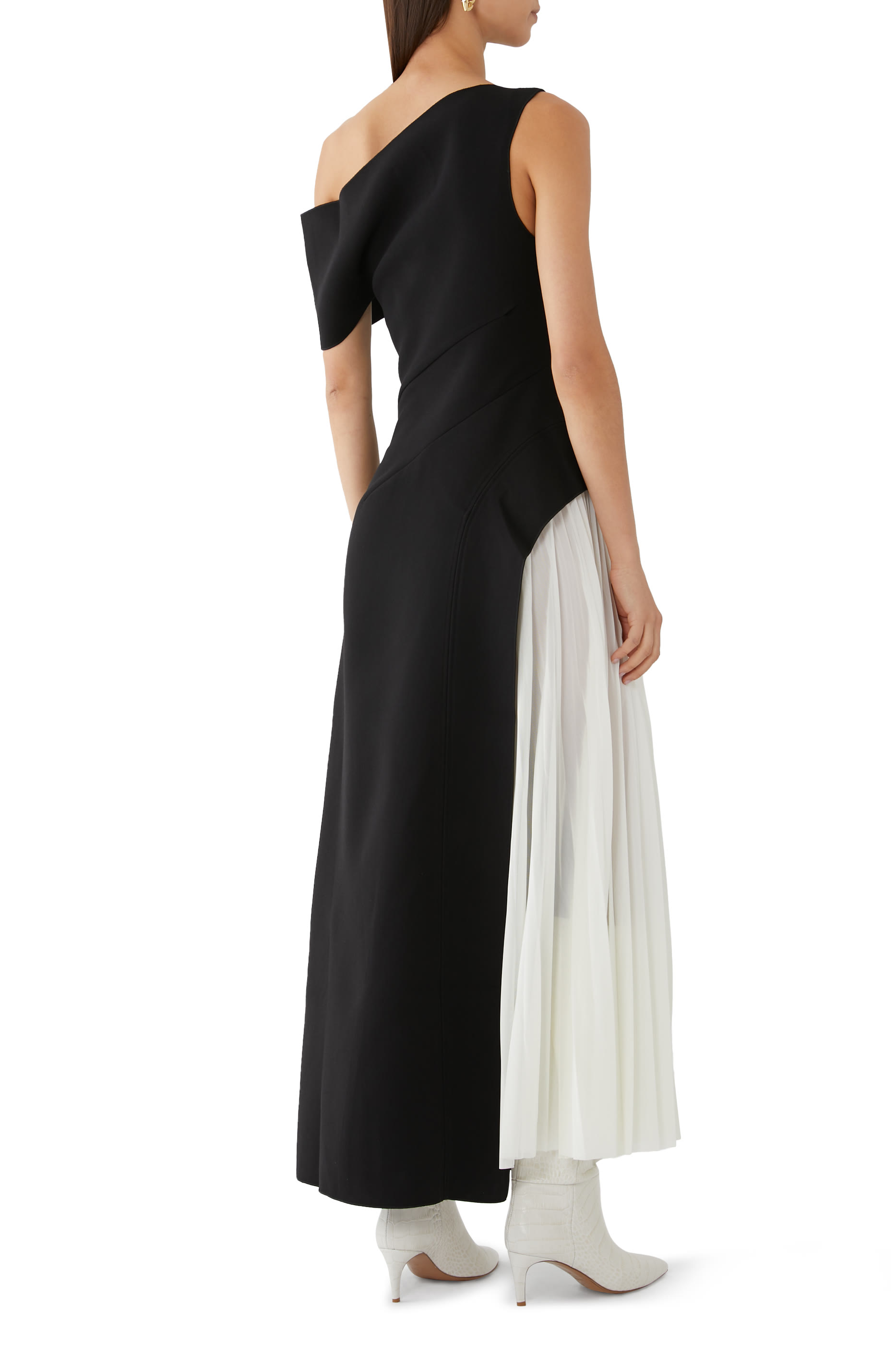 فستان سادن متوسط الطول