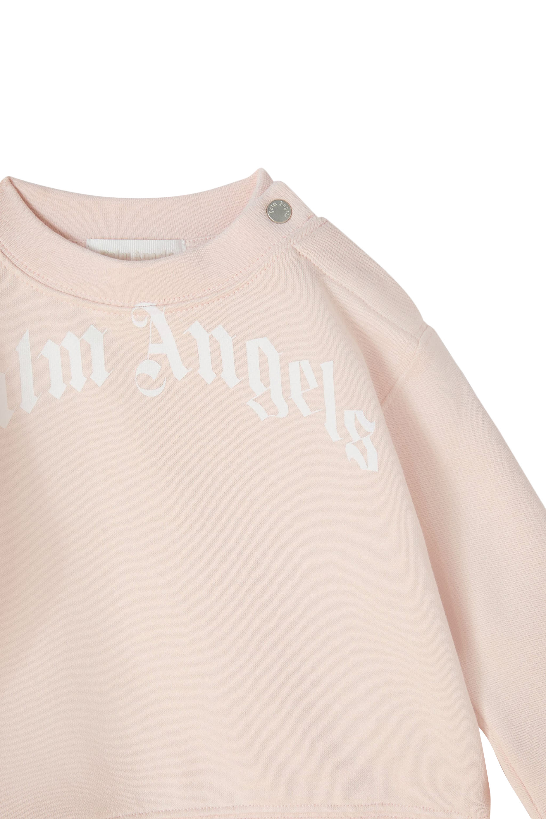 سويت شيرت بياقة ضيقة بطبعات شعار الماركة مقوس للأطفال