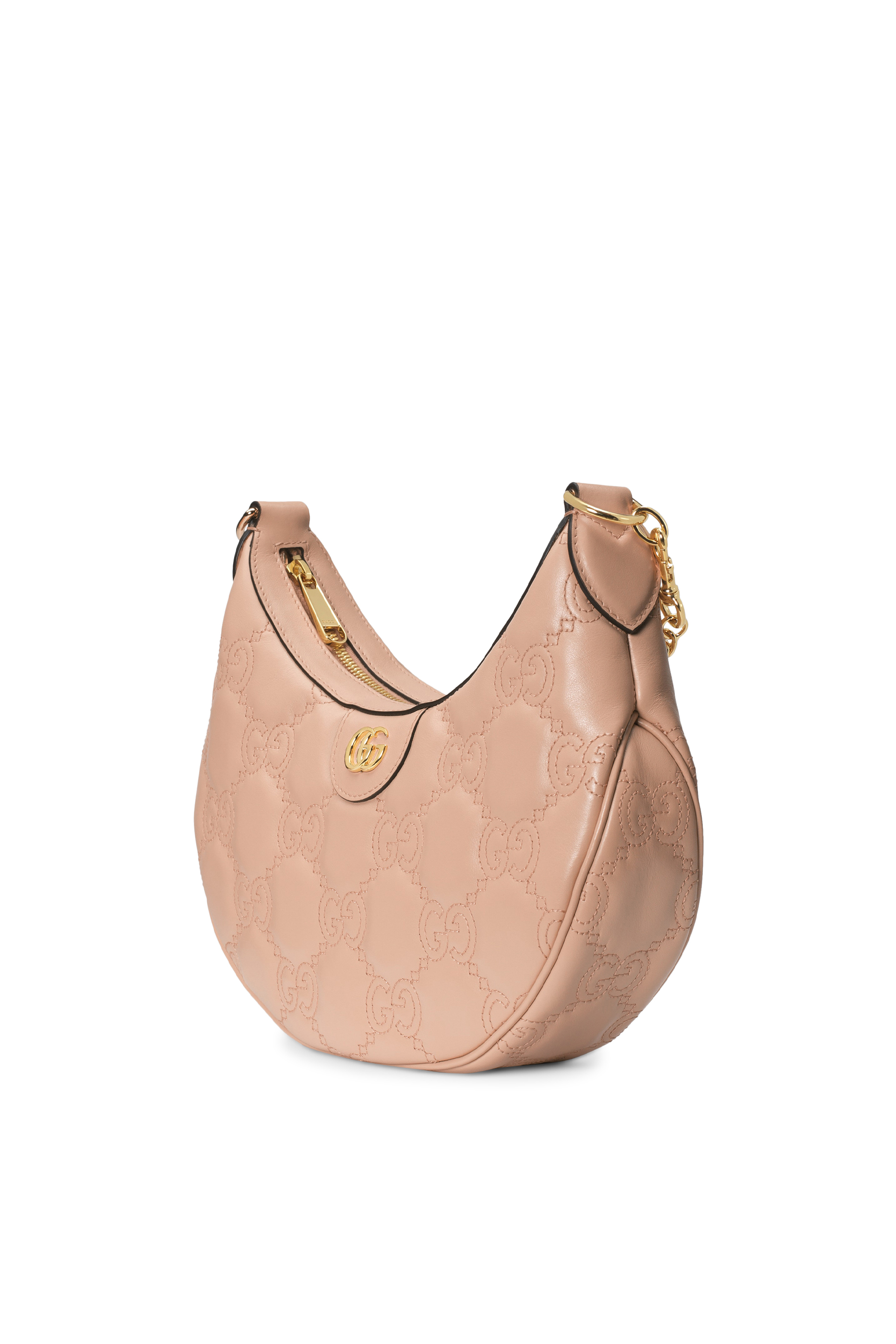 حقيبة كتف صغيرة بنقشة حرفي شعار الماركة جلد مبطن