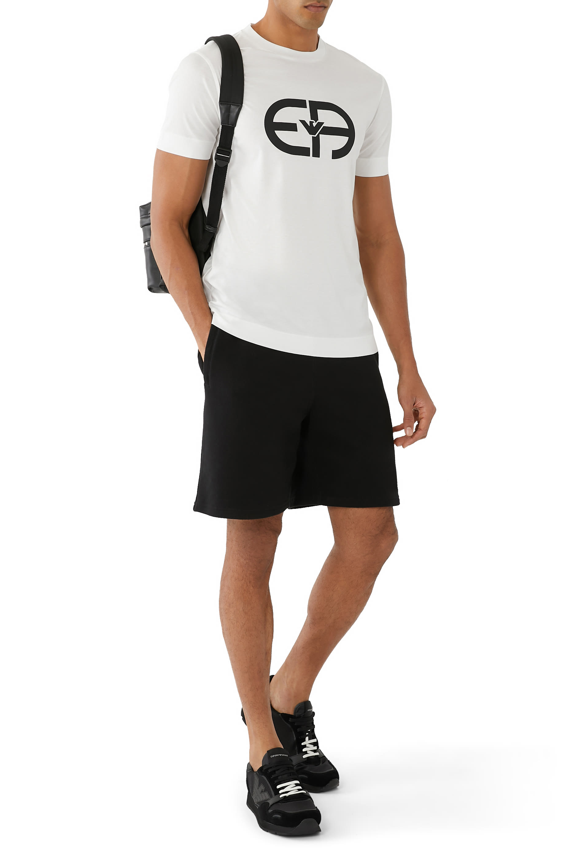 سنيكرز برقعة شعار الماركة قماش شبكي