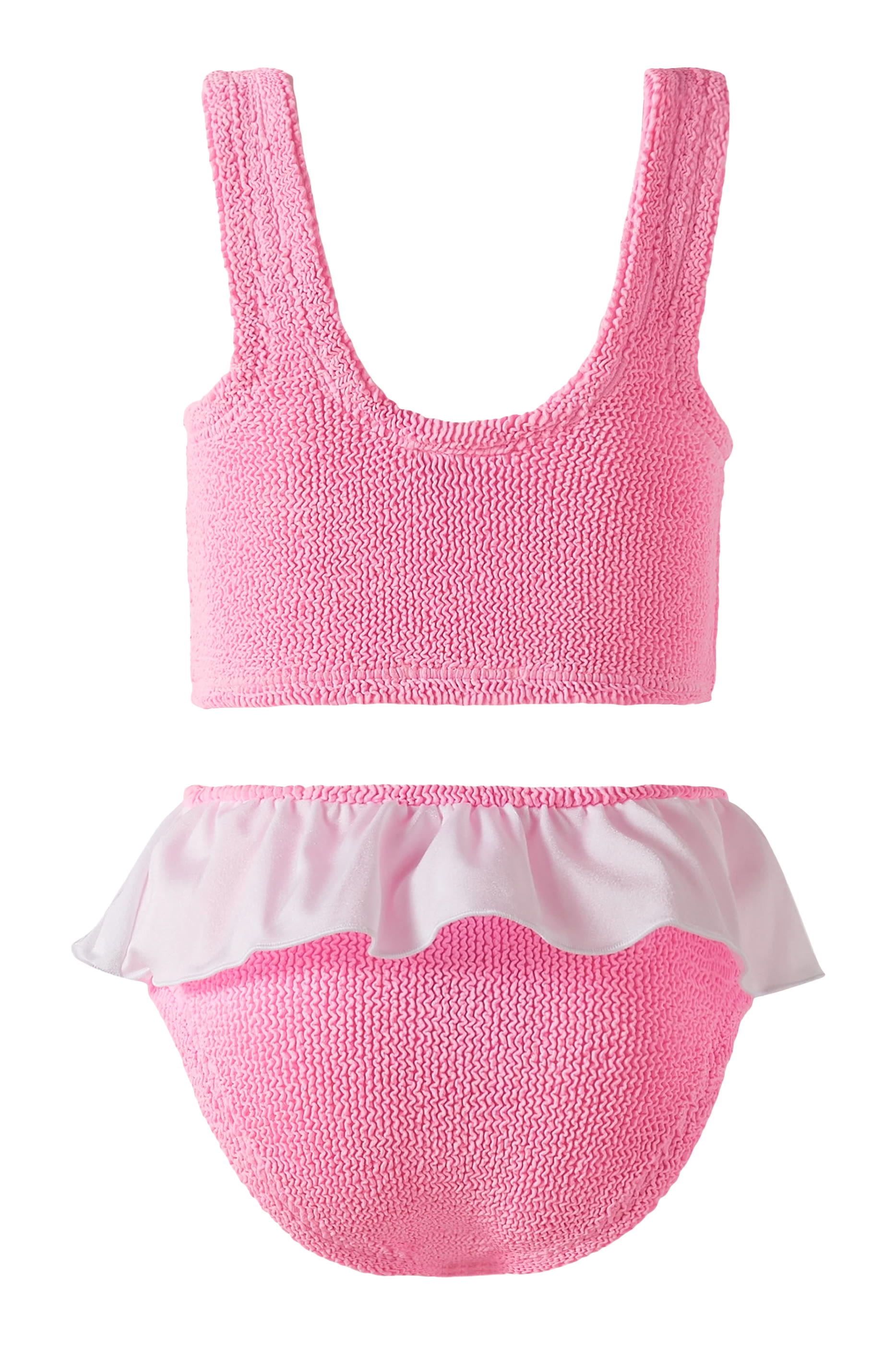 طقم بيكيني أوليف مزين بكشكش للأطفال