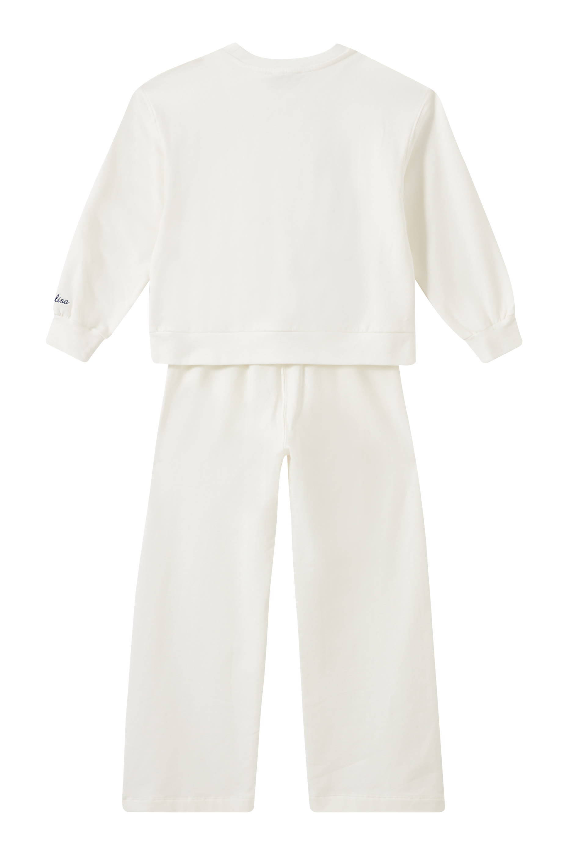 طقم سويت شيرت وبنطال رياضي بنقشة زهور للأطفال