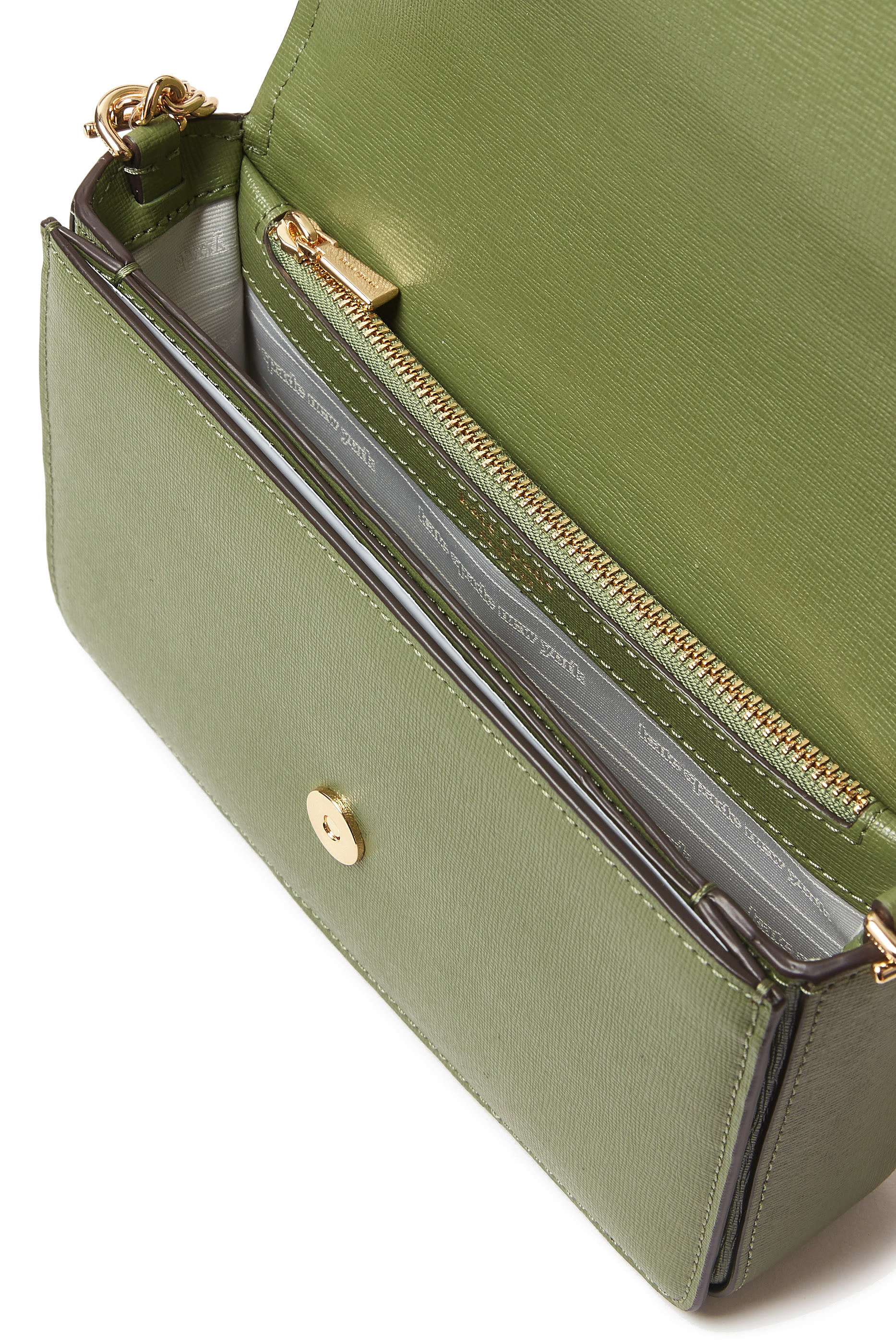 حقيبة مورغان بغطاء قلاب وسلسلة جلد