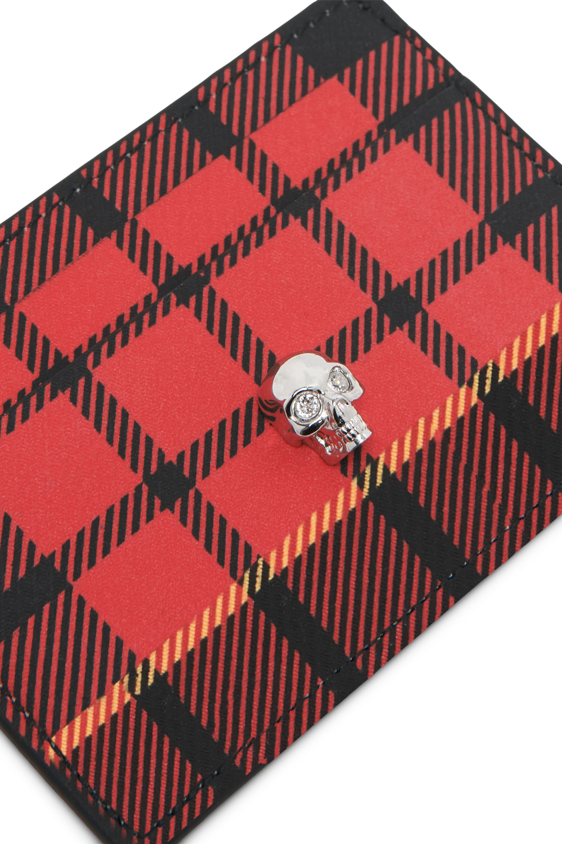 حافظة بطاقات بحلية جمجمة