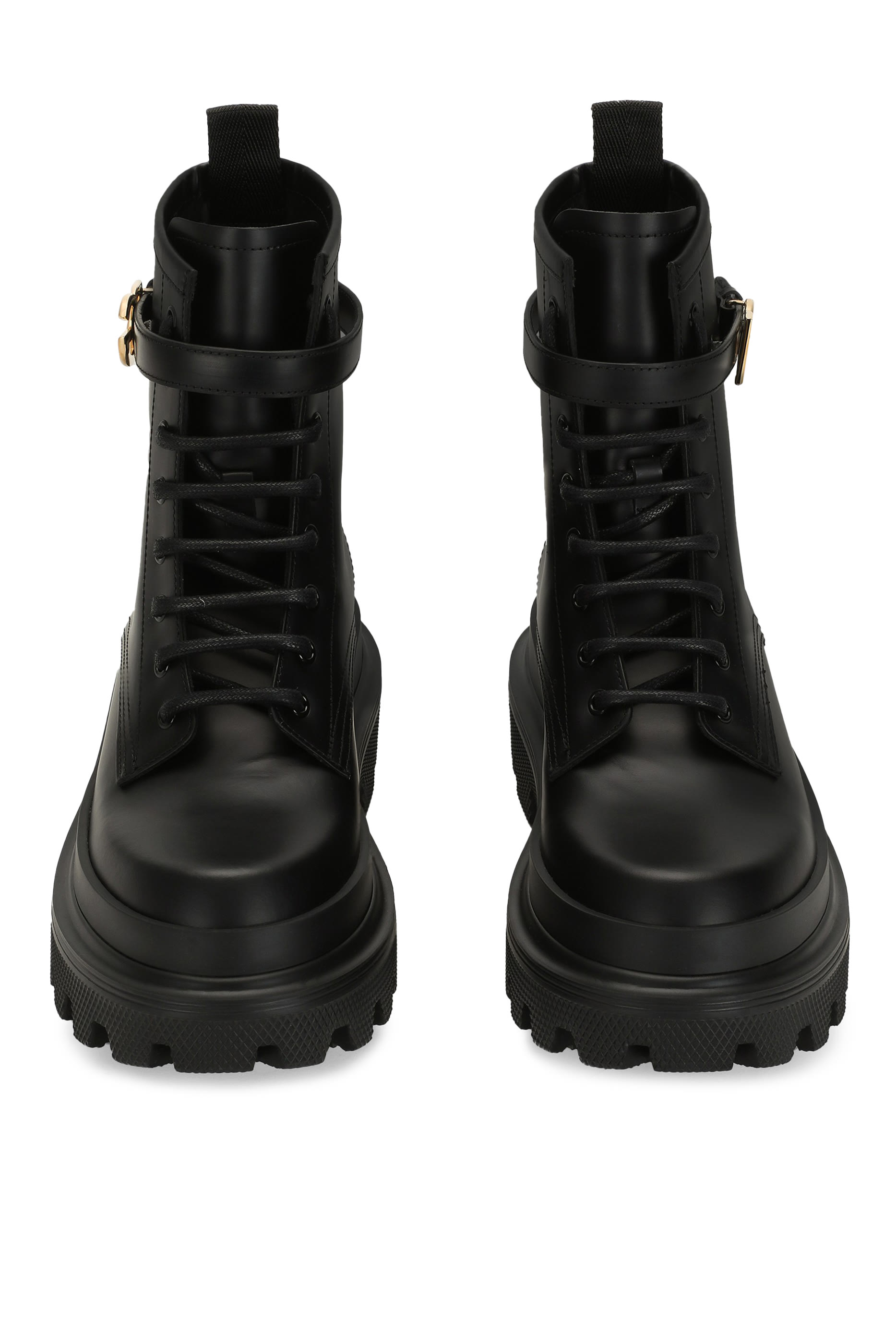 حذاء بوت بطول الكاحل جلد عجل