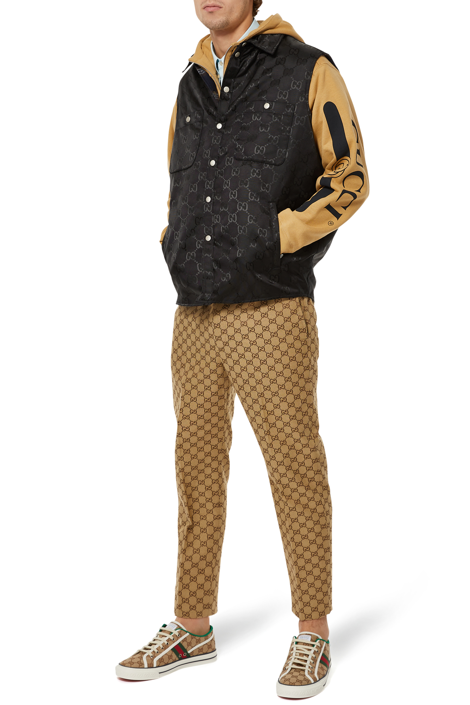 فيست مبطن بنقشة شعار GG