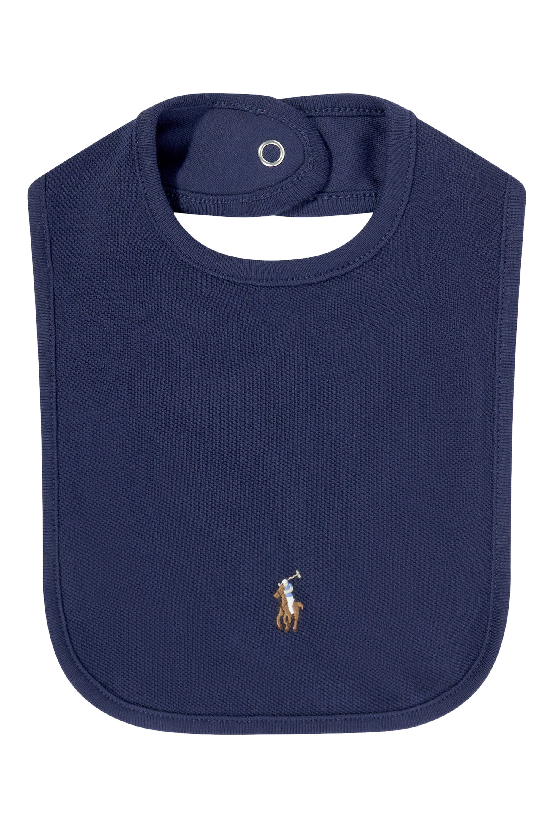 طقم أفرول ومريلة بشعار الماركة للأطفال