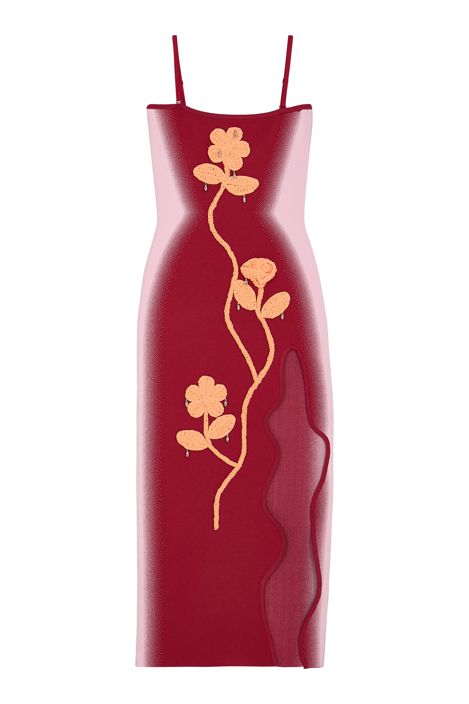 فستان شيري كروشيه طويل بلا أكمام