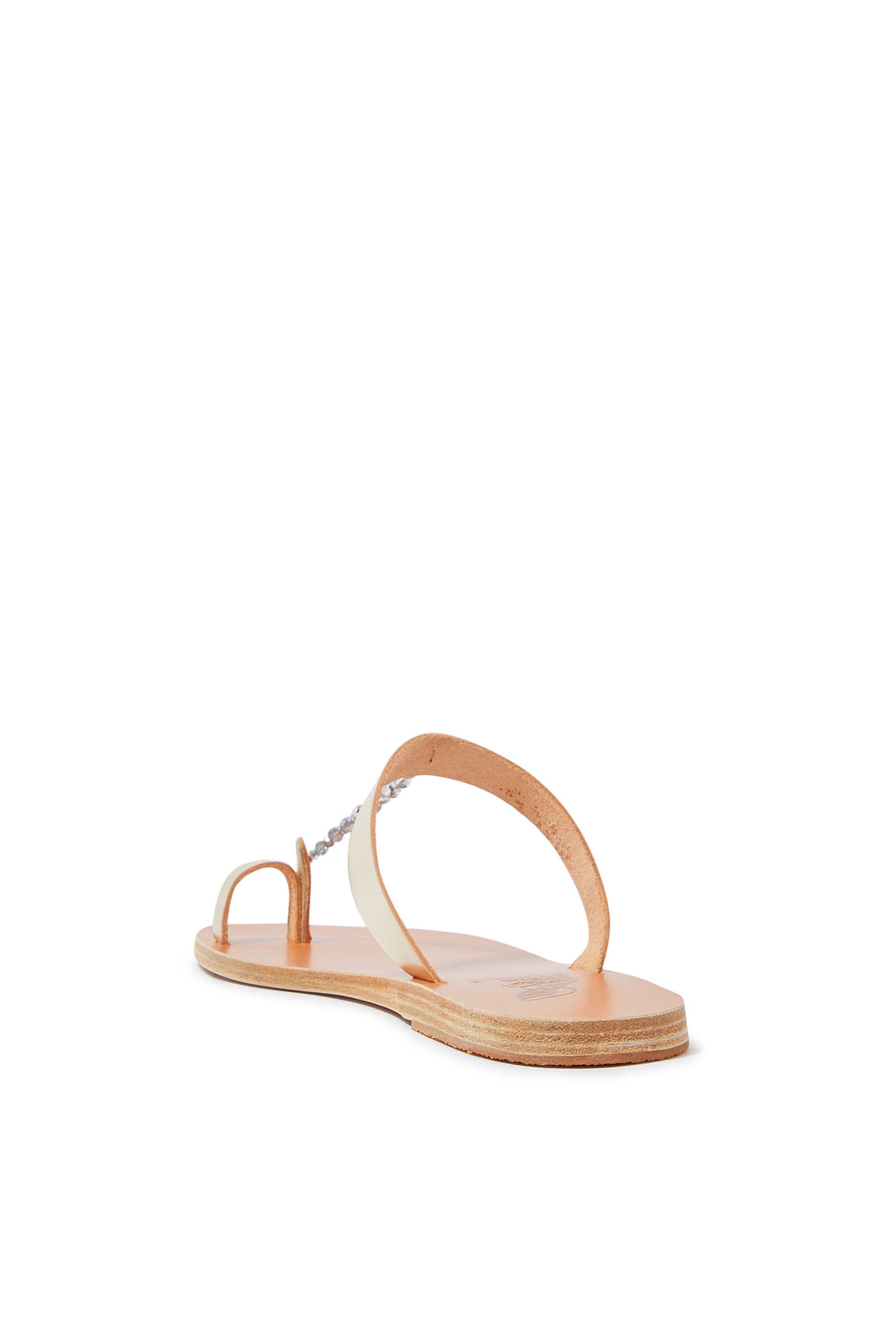 Iris Toe Strap Crystal and Metallic Flats