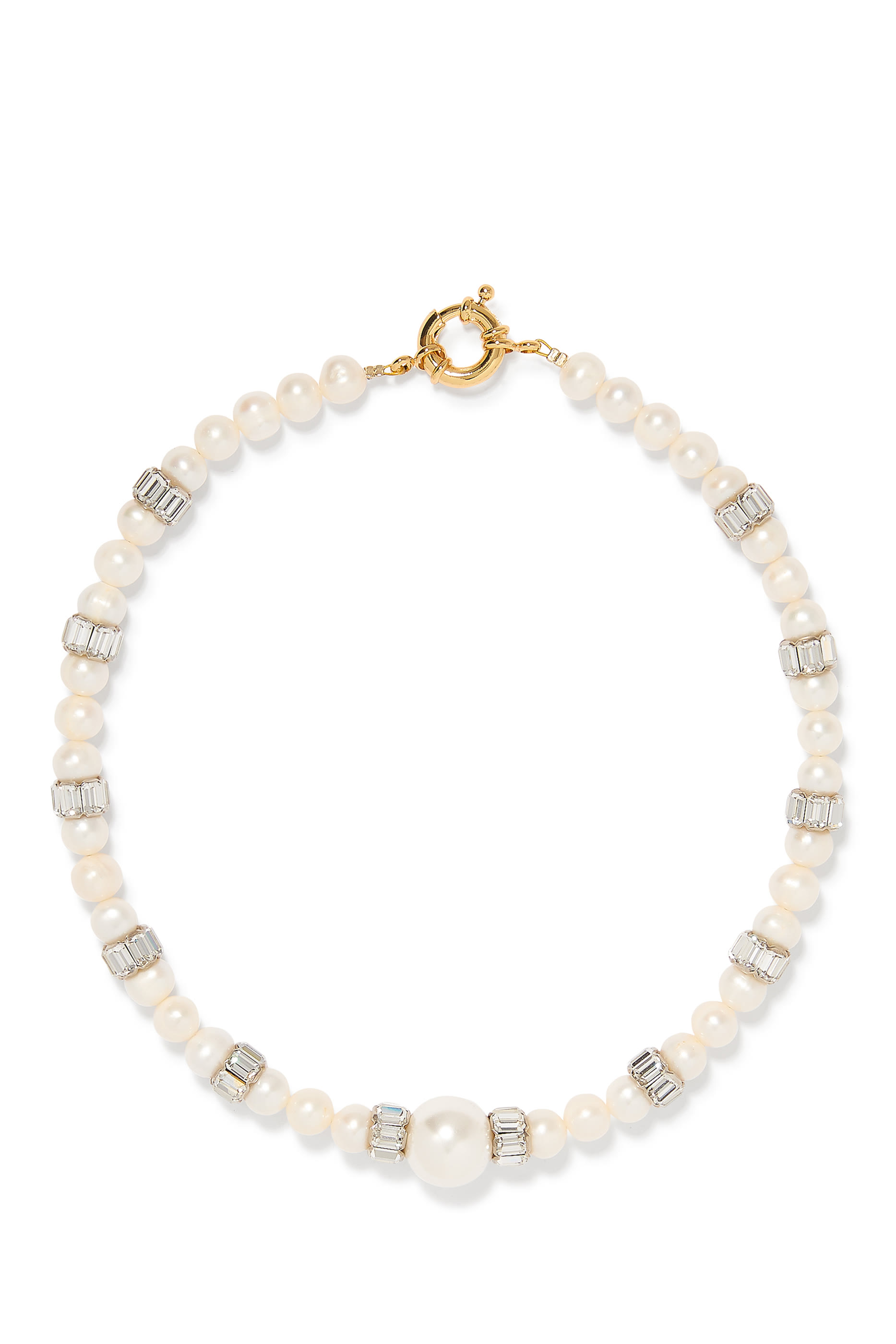 قلادة مزينة باللؤلؤ، نحاس