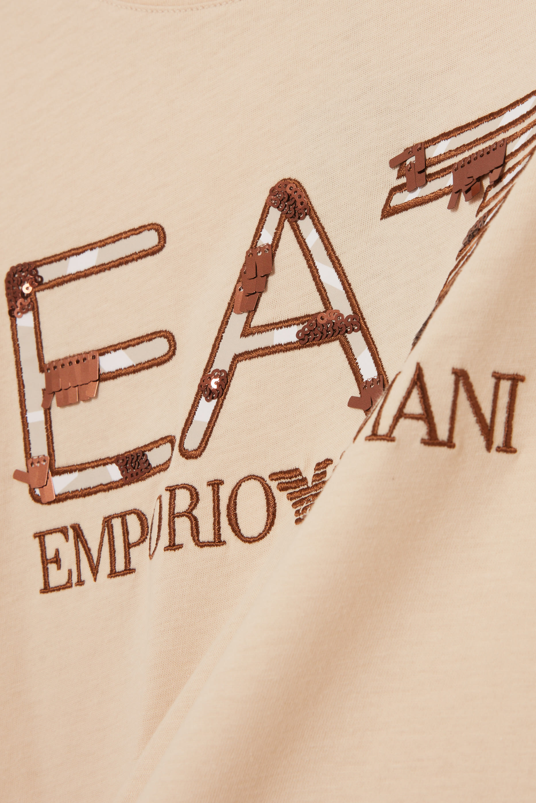 تيشيرت بنقشة شعار الماركة قطن للأطفال