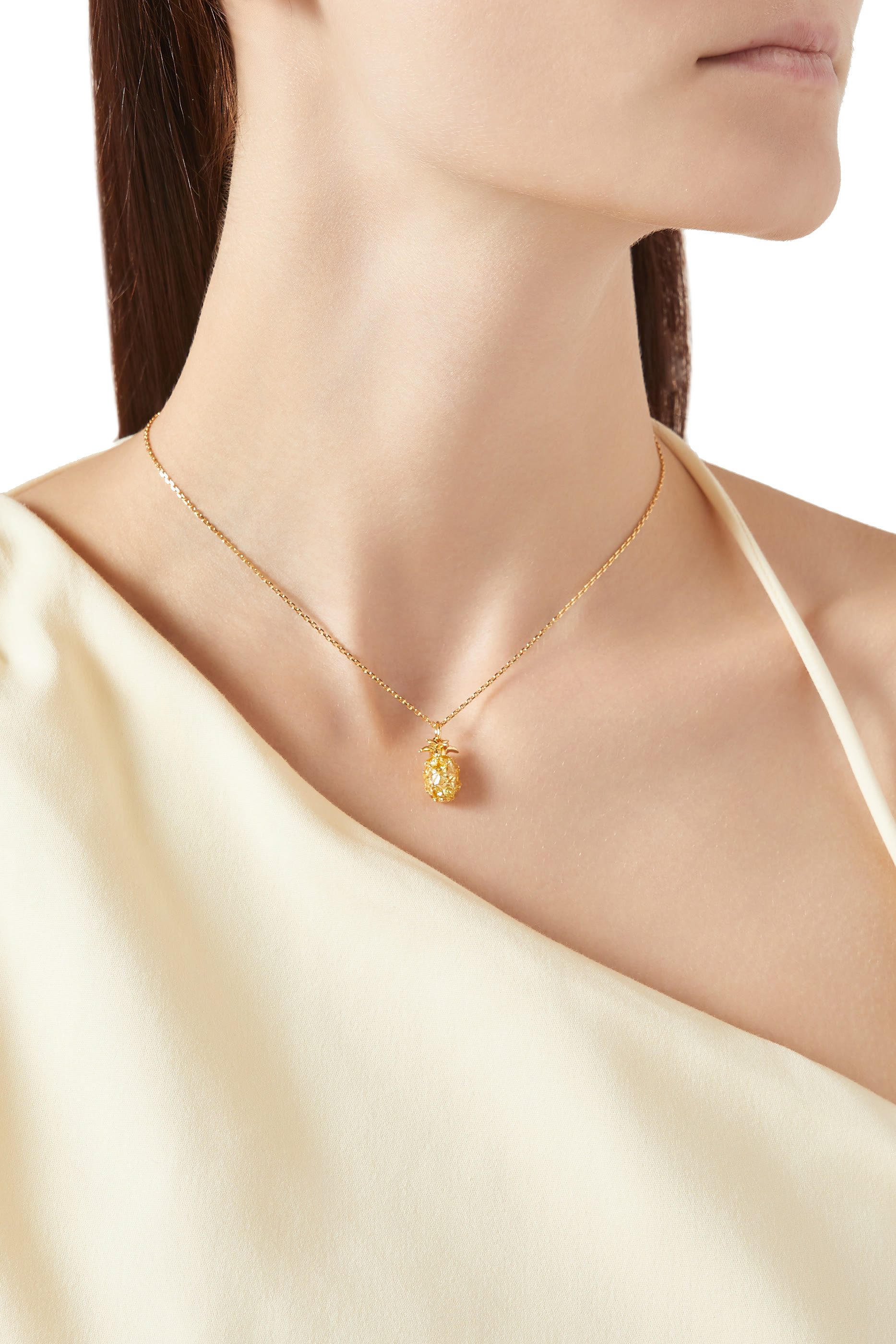 قلادة سويت تريجرز صغيرة مرصعة بأحجار زركونيا مكعبة، معدن مطلي