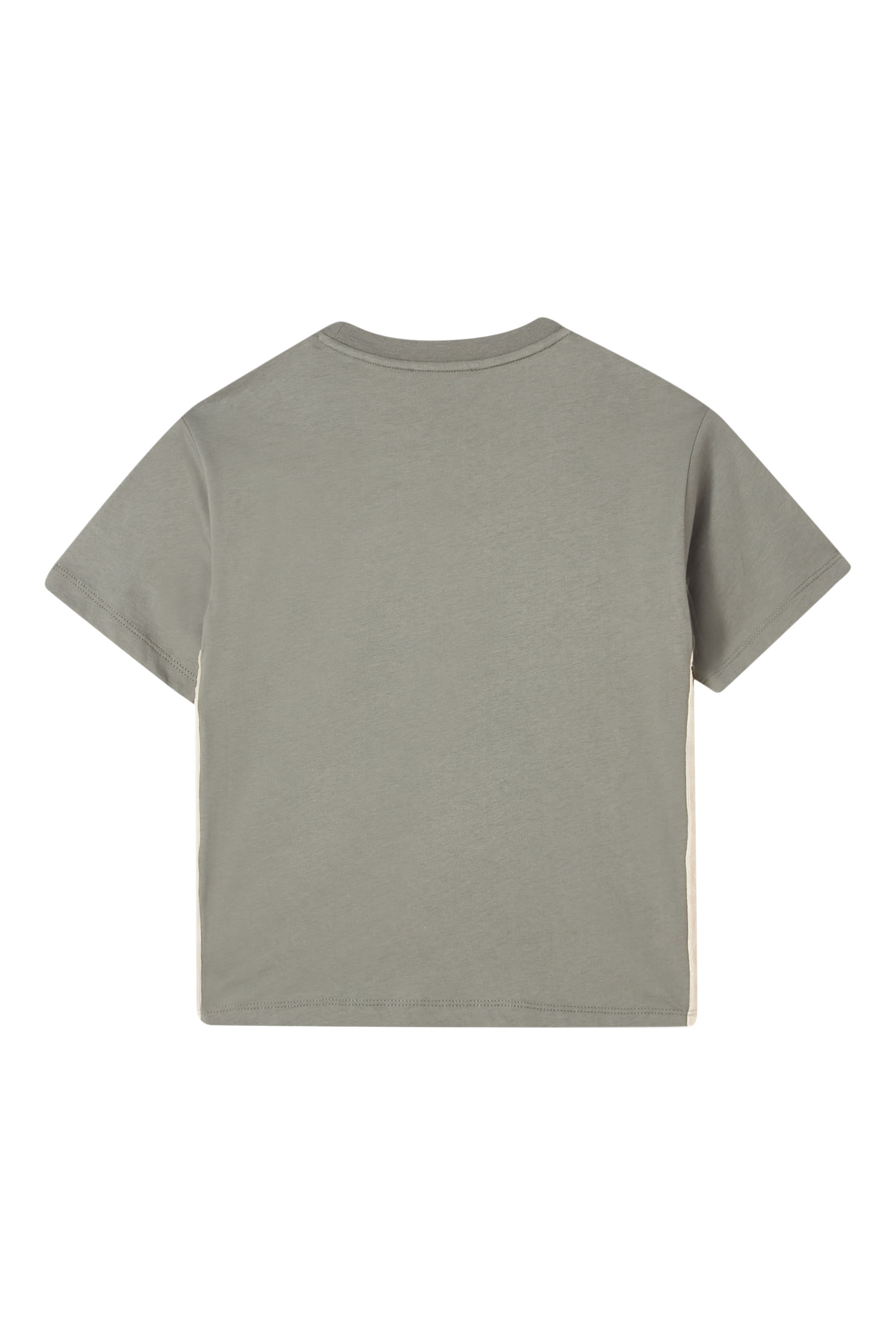 تيشيرت مطرز بشعار الماركة بحجم صغير قطن للأطفال