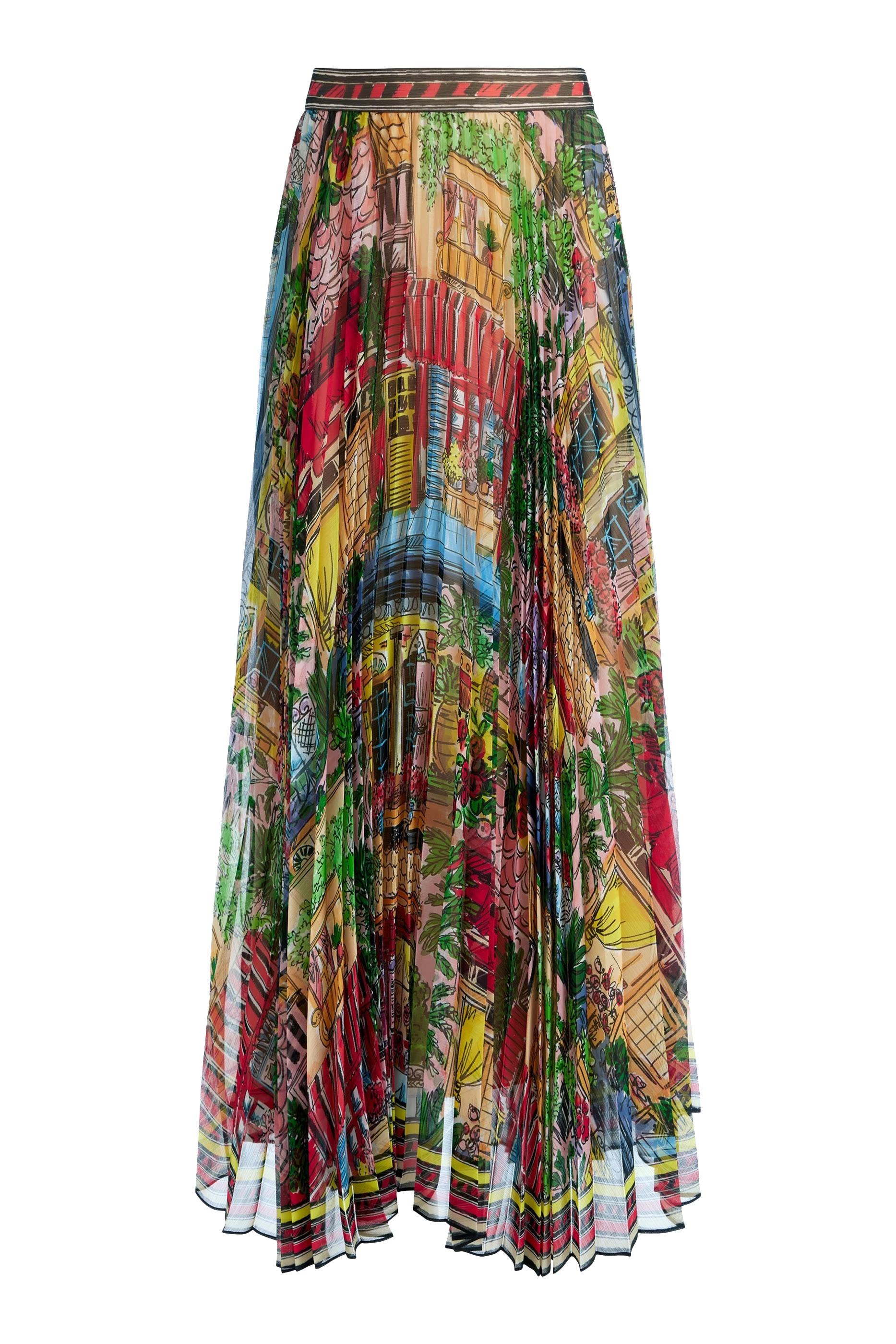 تنورة كاتز بطيات وقصة طيلة