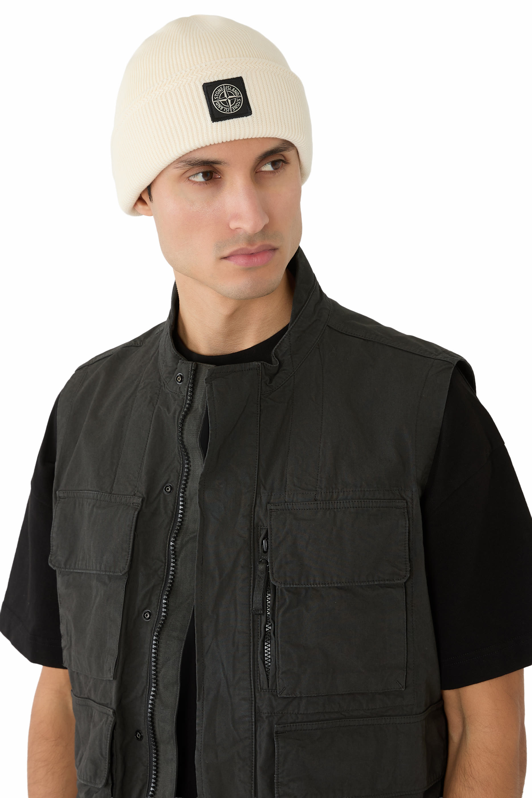 قبعة بيني مضلعة قطن عضوي ناعم