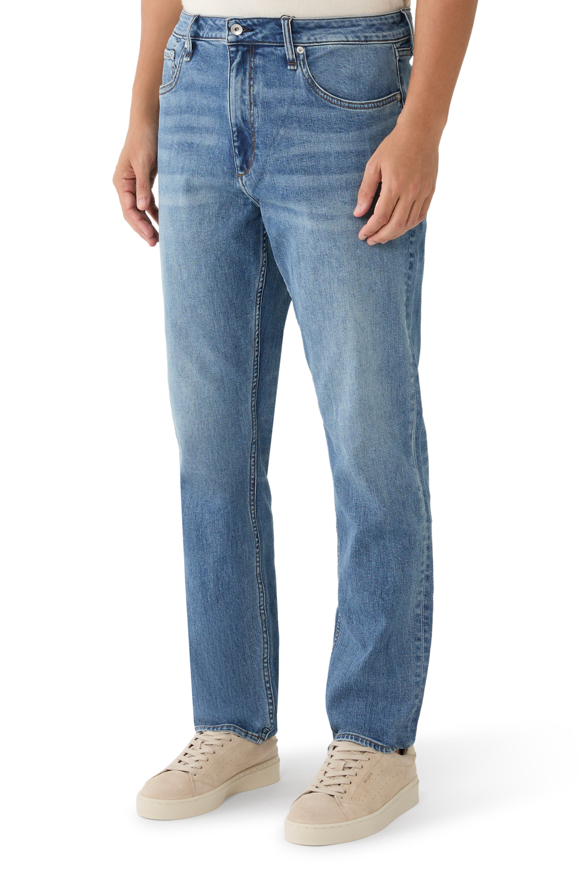 بنطال جينز فيت 3 بقصة رياضية