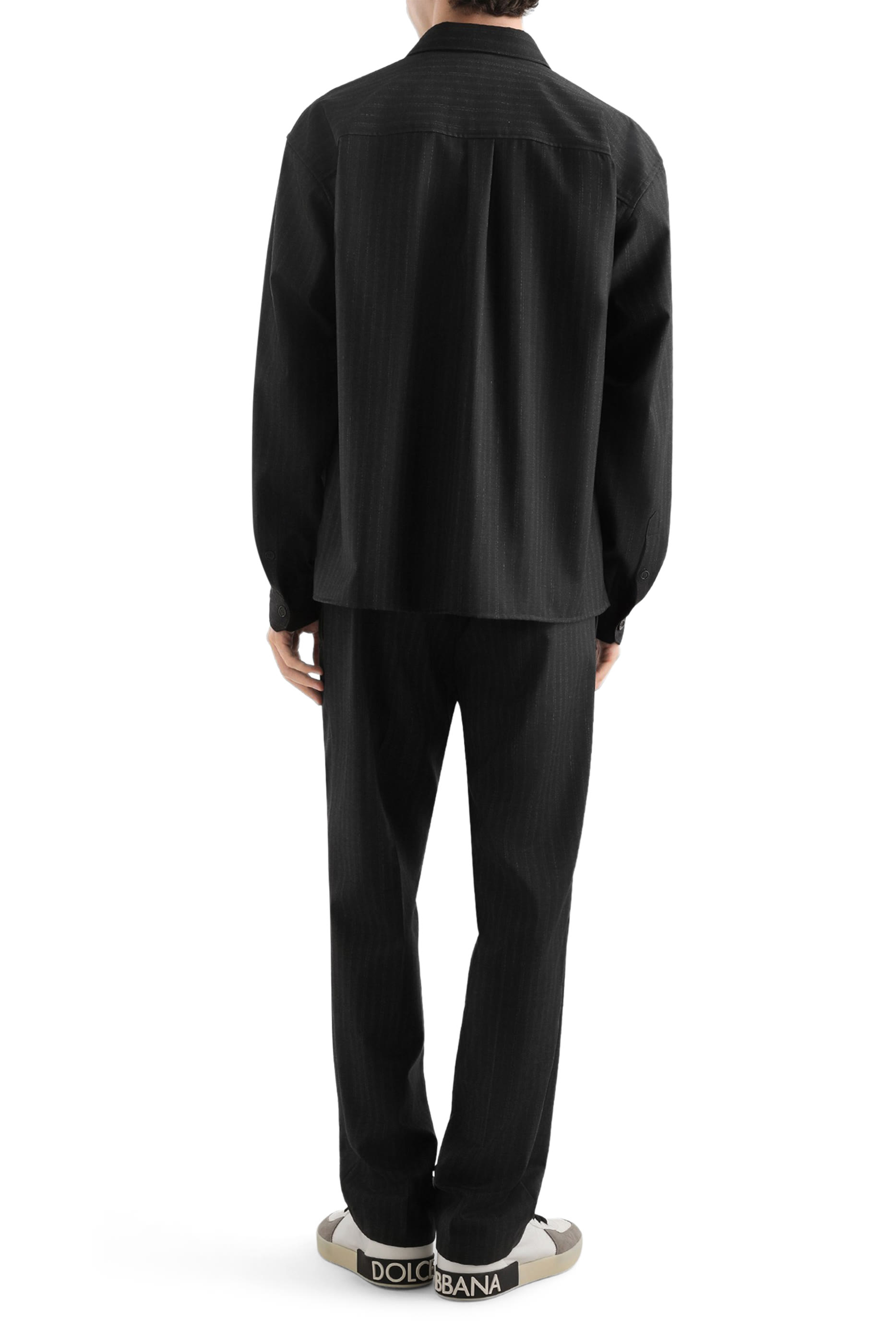 بنطال رياضي بقصة مريحة ونقشة مخططة