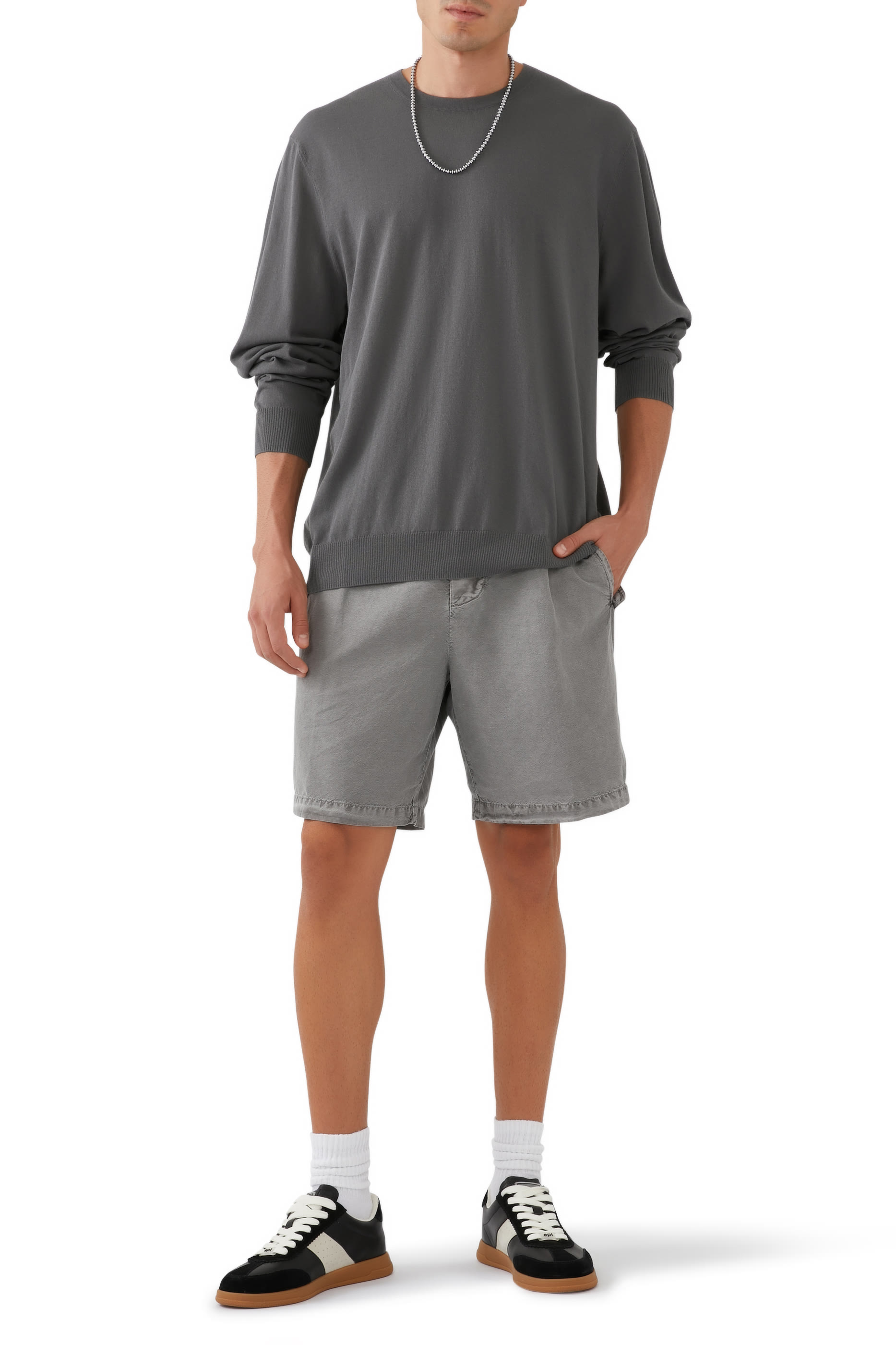 سترة بياقة ضيقة قطن مطاطي