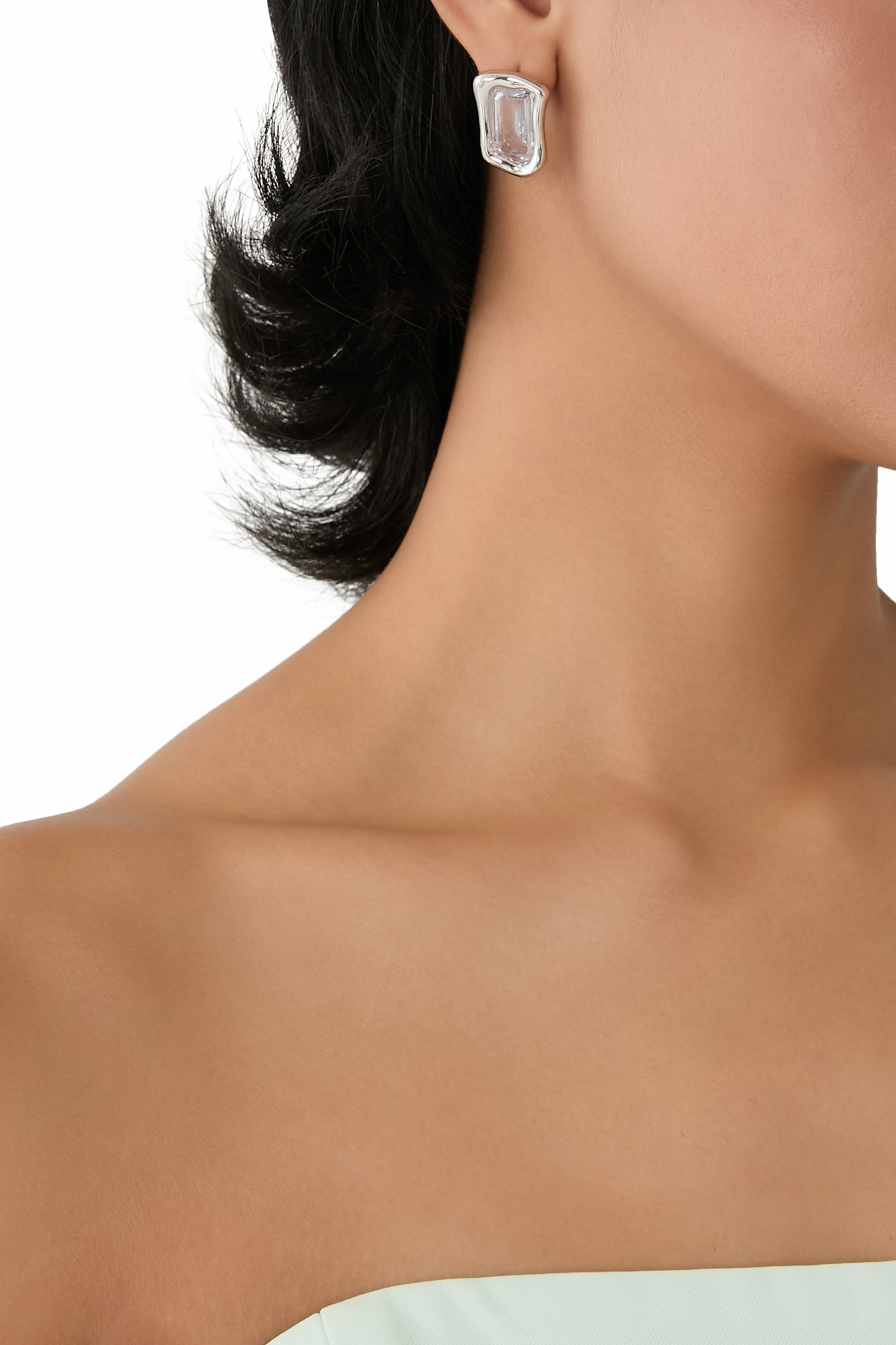 أقراط مولتن بحجر زجاجي