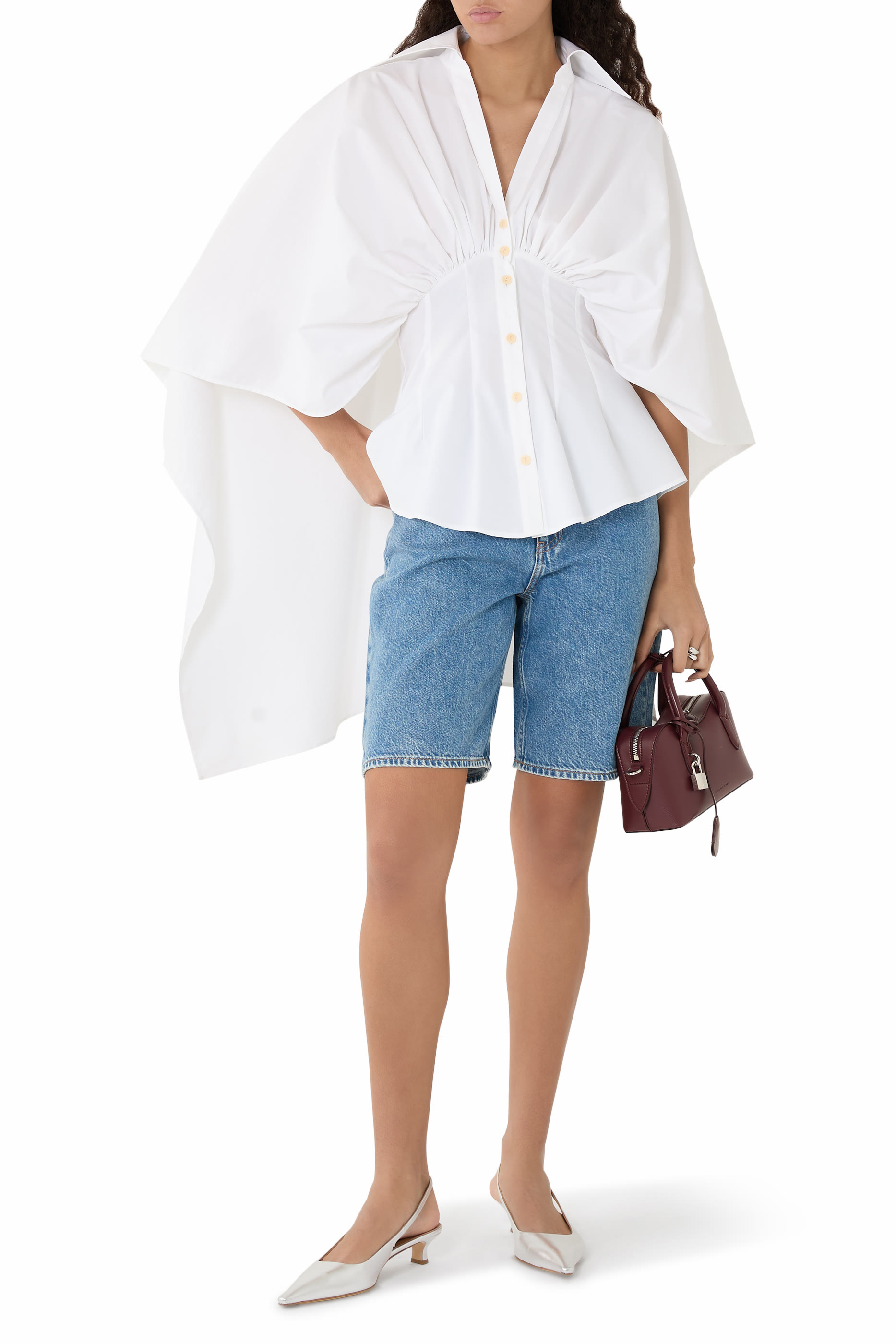 قميص ريزيلينت بظهر درابيه وقصة ضيقة