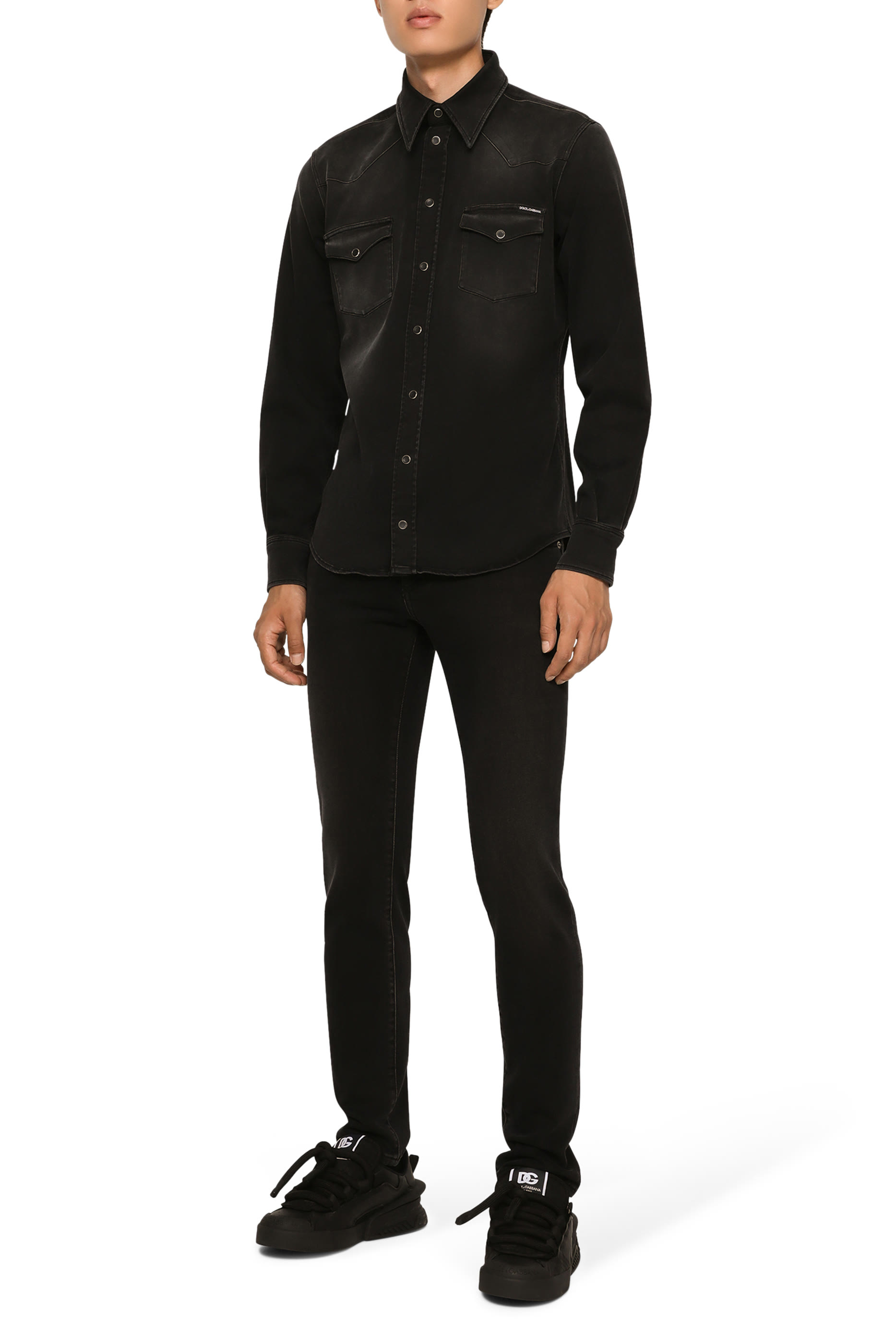 بنطال جينز إسنشال مطاطي بقصة ضيقة