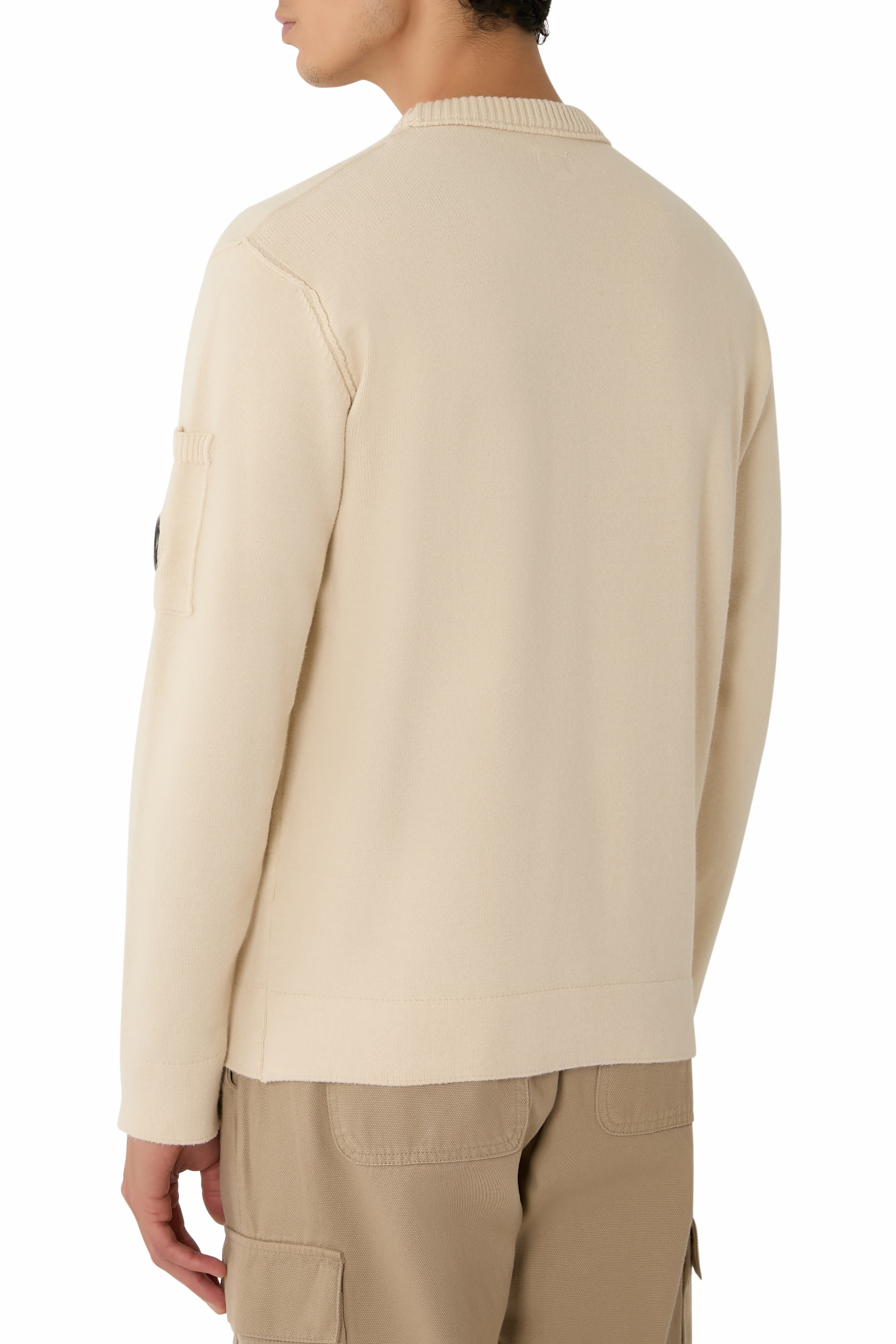 Cotton Stretch Crewneck Lens Sweatshirt