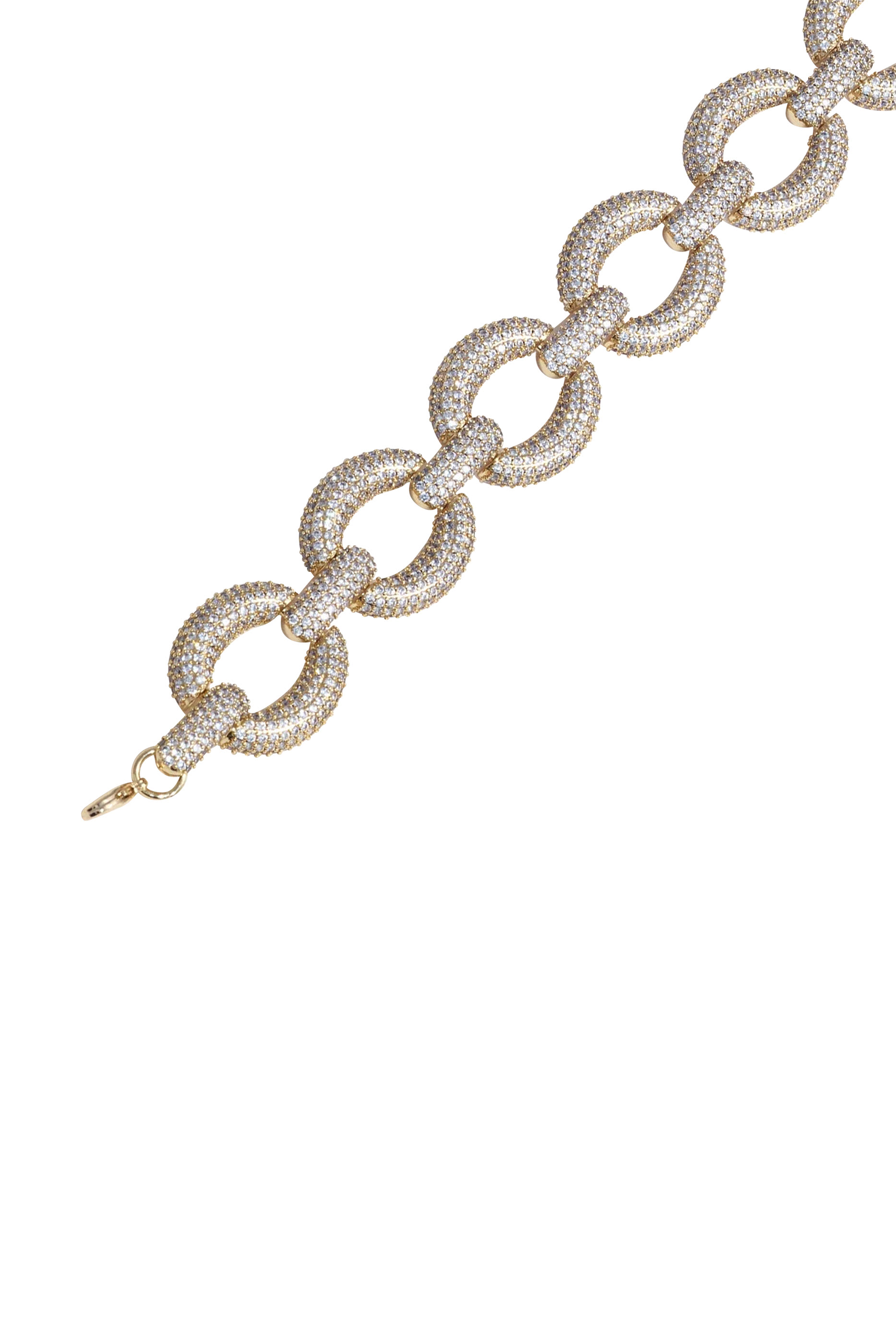 قلادة رقبة بحلقات مرصعة بكريستال