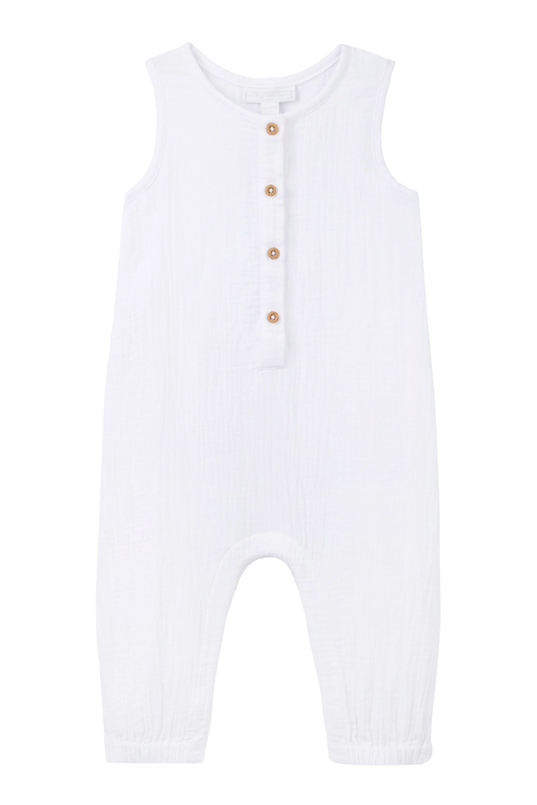 أفرول بلا أكمام قطن عضوي مجعد للأطفال