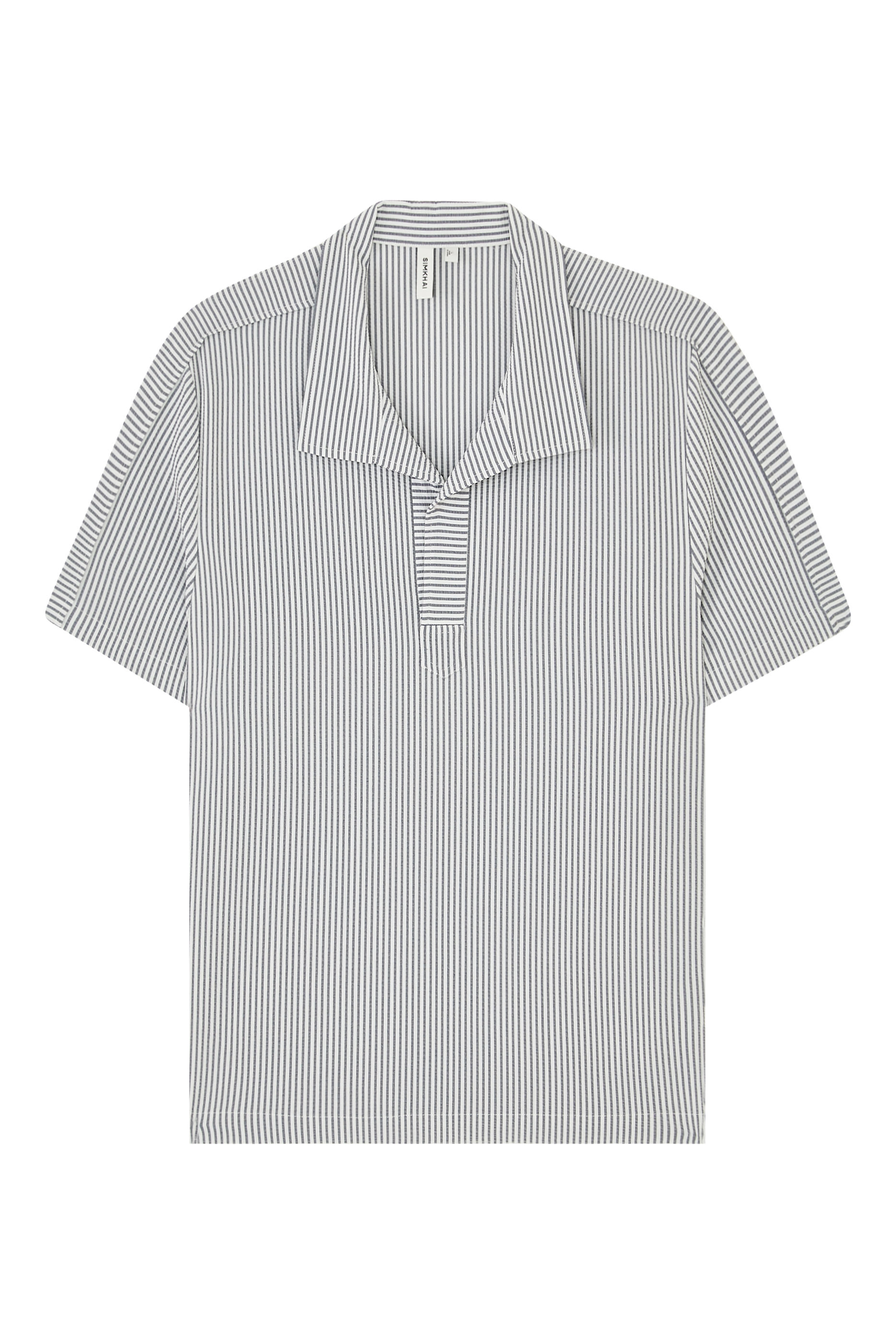 تيشيرت مخطط بياقة مسطحة