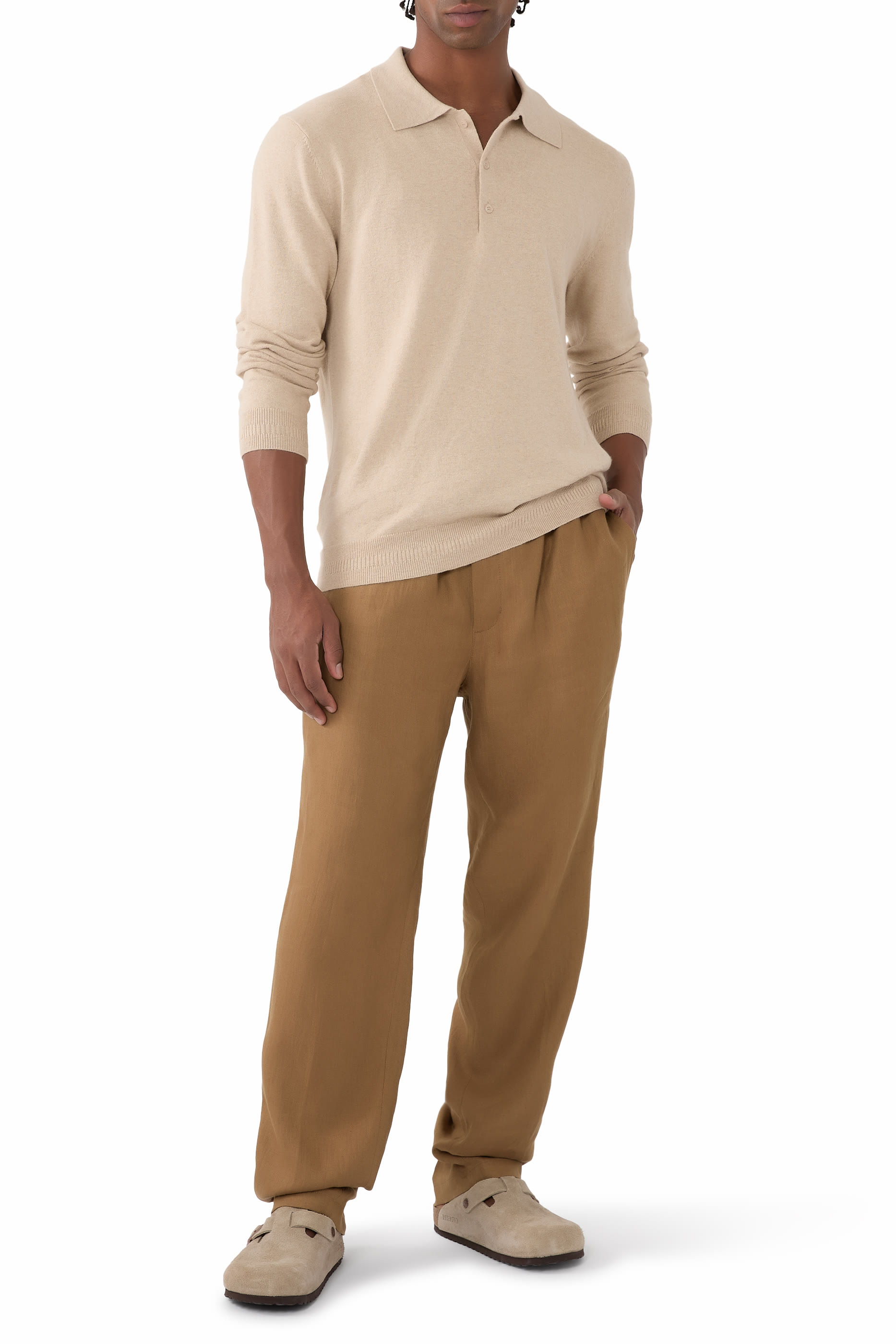 قميص بولو تيو قطن وكشمير