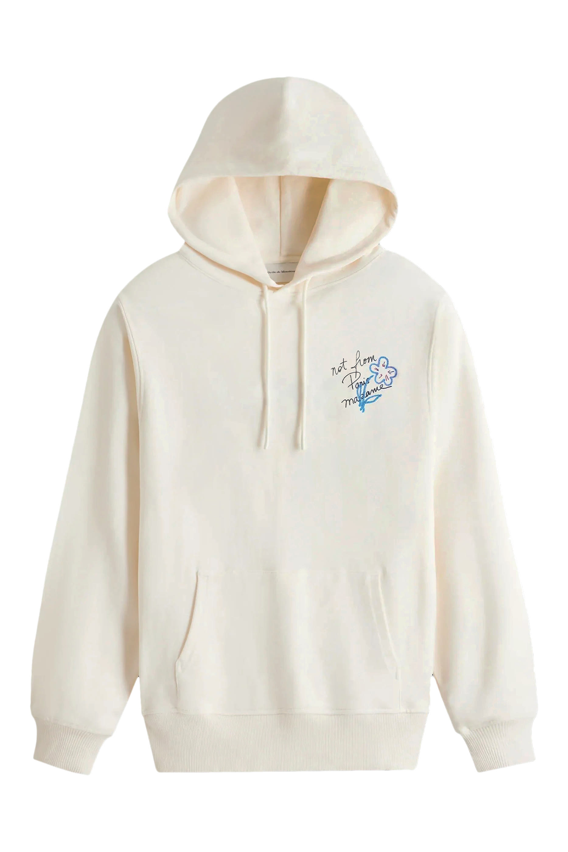 سويت شيرت بغطاء رأس بعبارة نصية