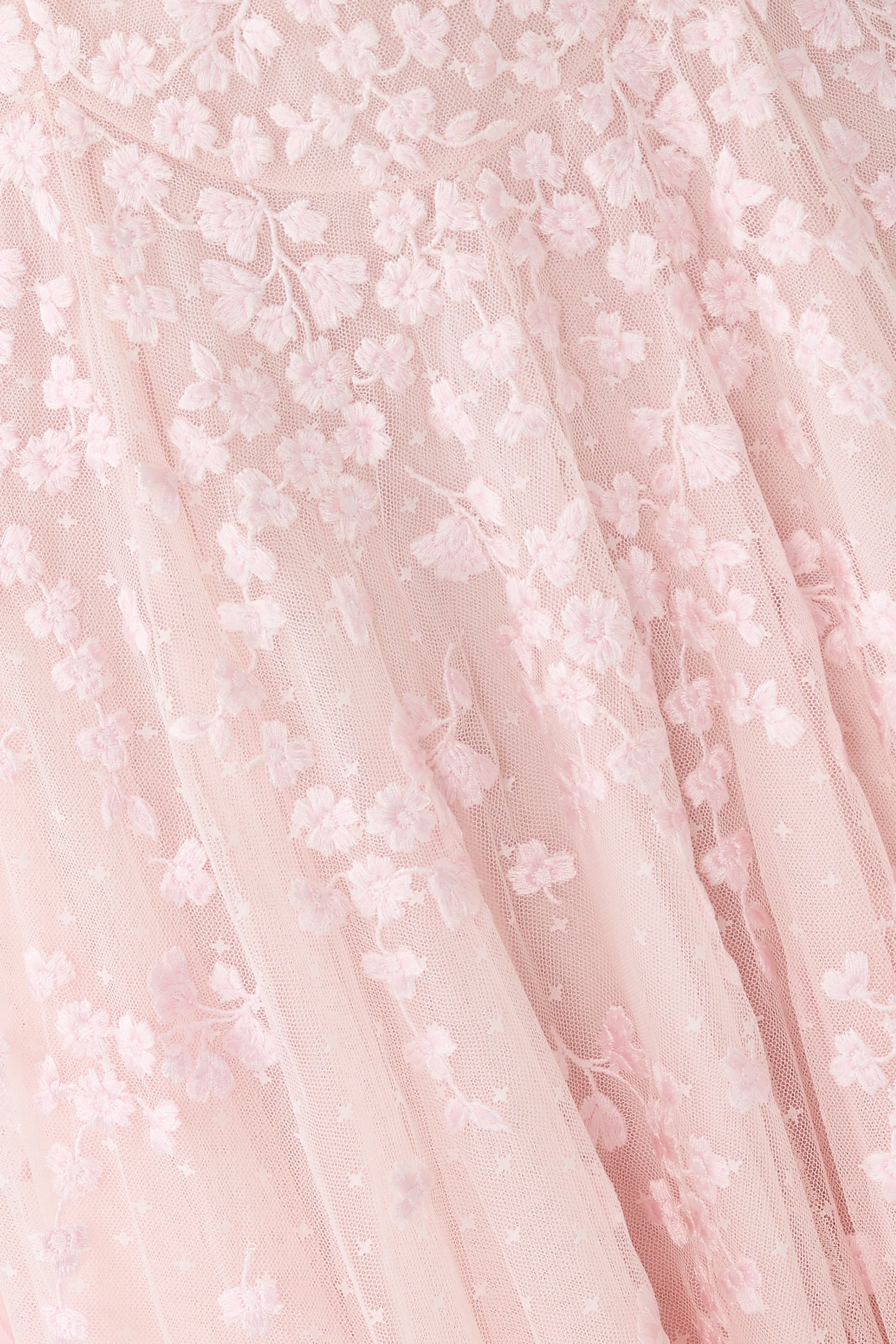 قستان سهرة كامي بطول الكاحل بنقشة أزهار متناثرة