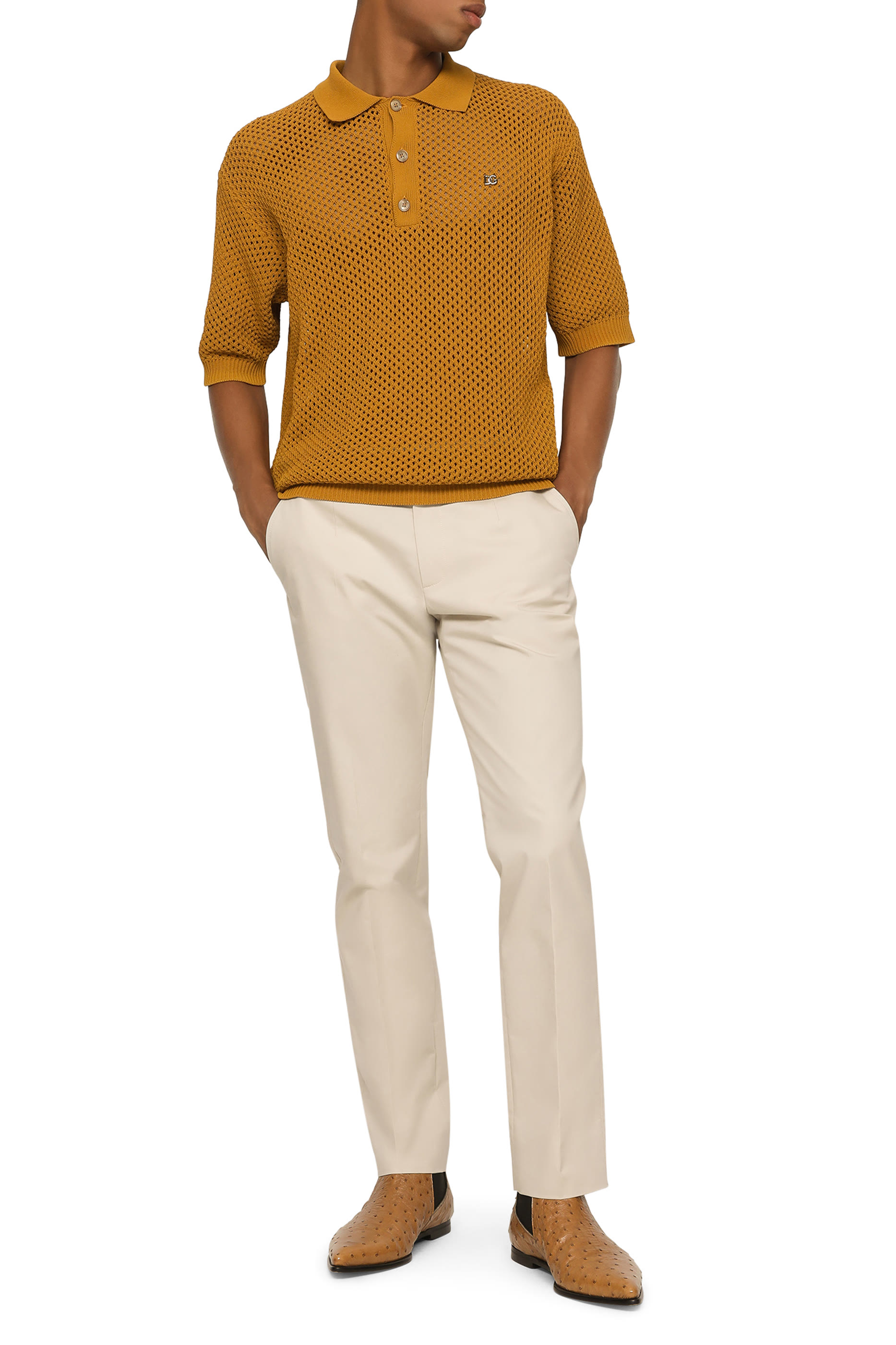 بنطال قطن مطاطي بشعار الماركة