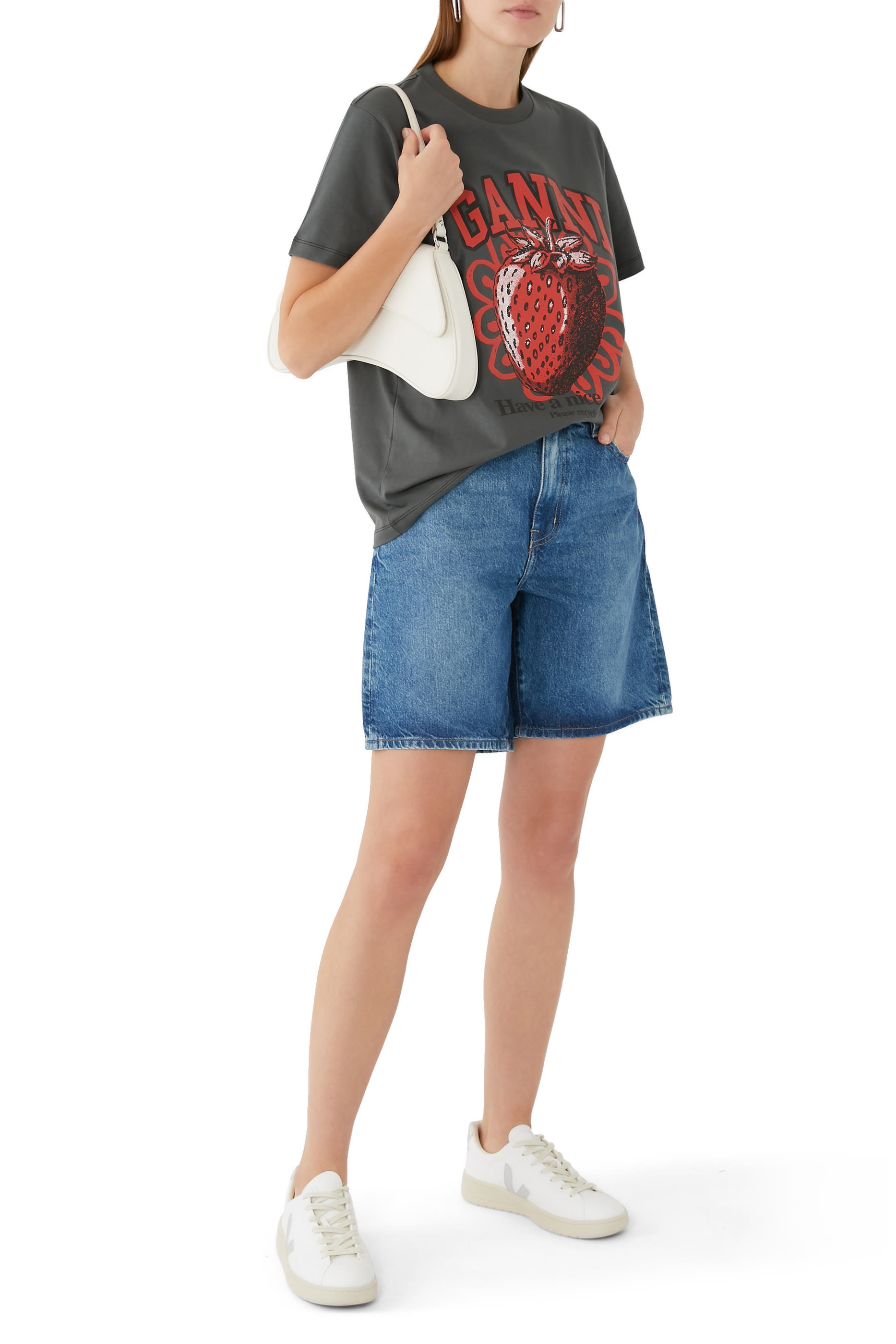 شورت هاري مريح بخصر مرتفع