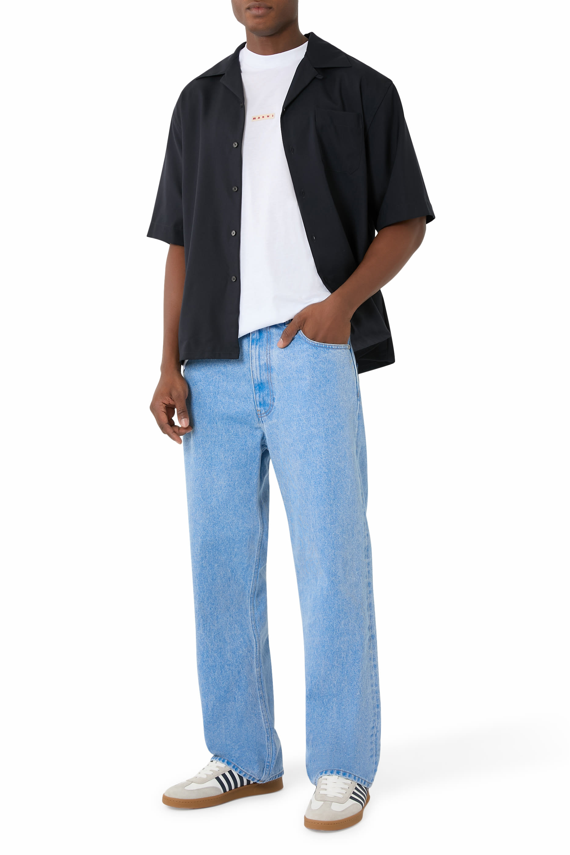 بنطال جينز بقصة واسعة دنيم عضوي